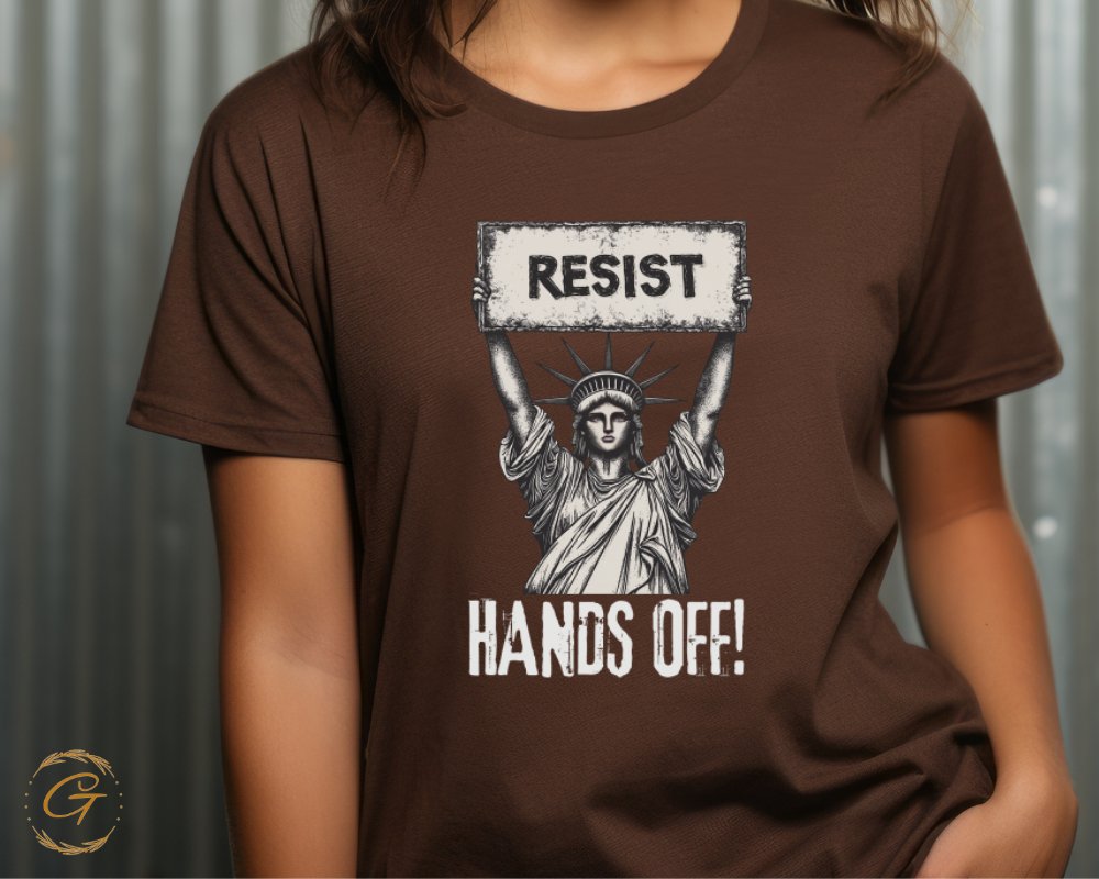 Resist Hands Off Statue of Liberty Graphic T-Shirt product type