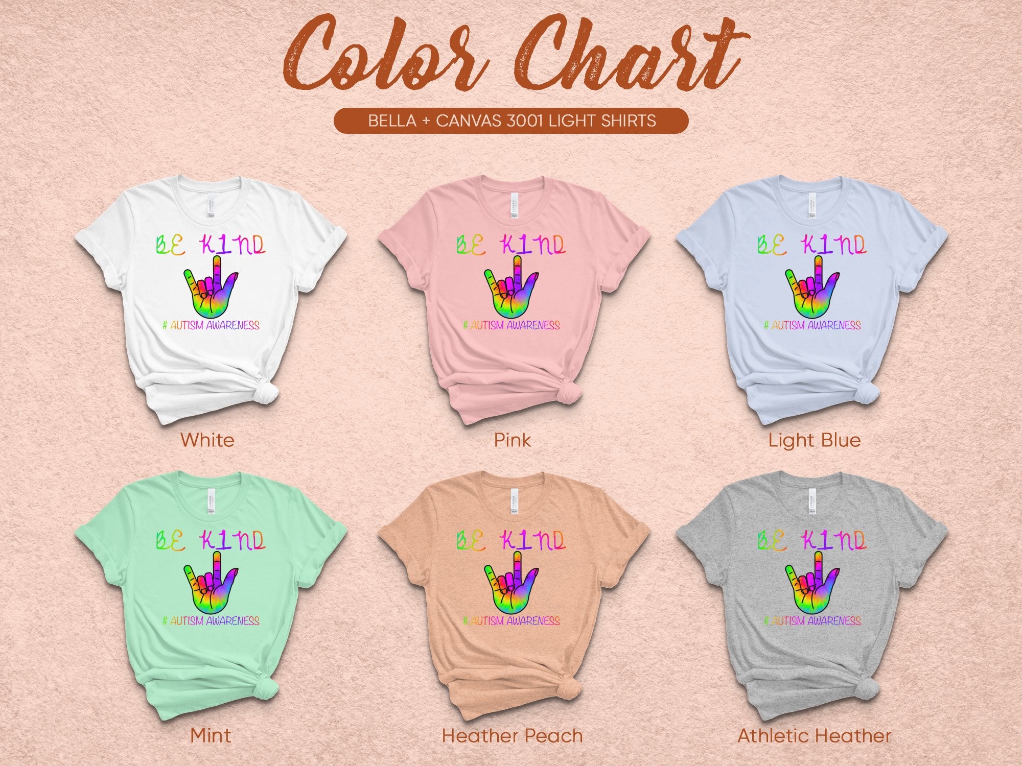Colorful Be Kind Autism Awareness Shirt product