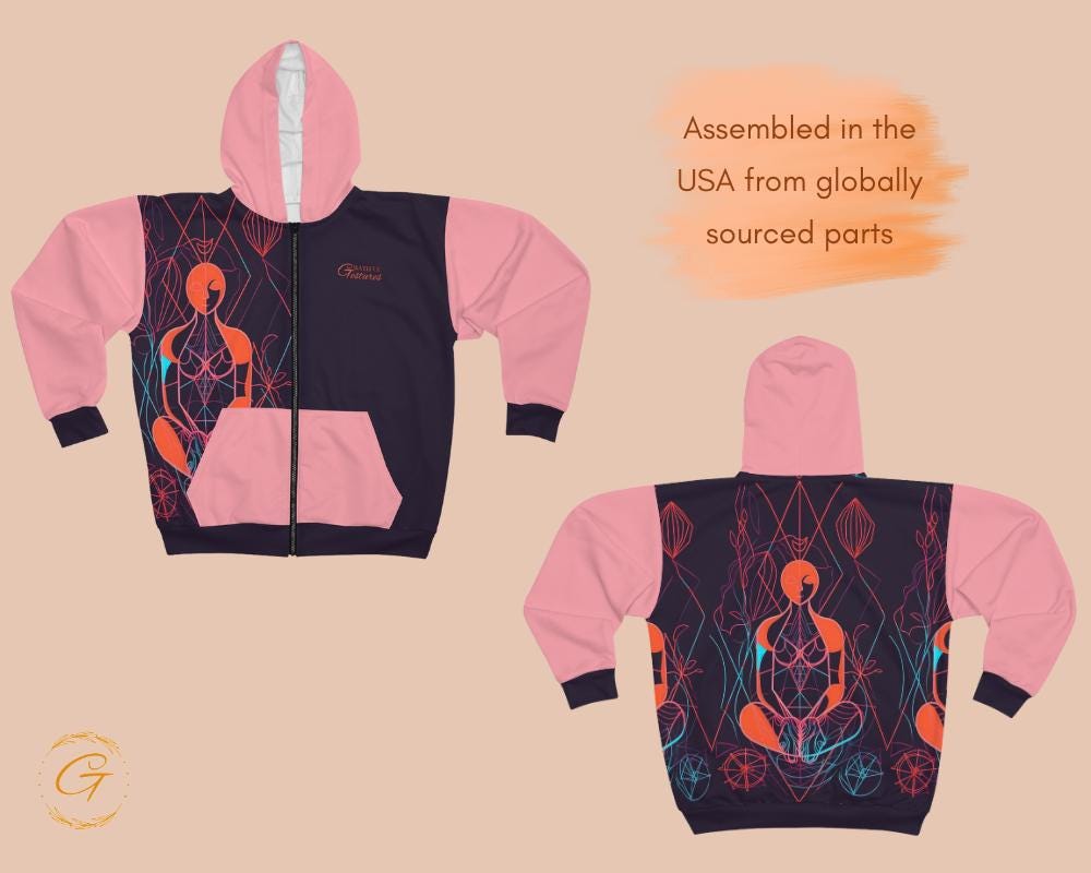 Neon Dryad Unisex Zip Hoodie All-Over Print