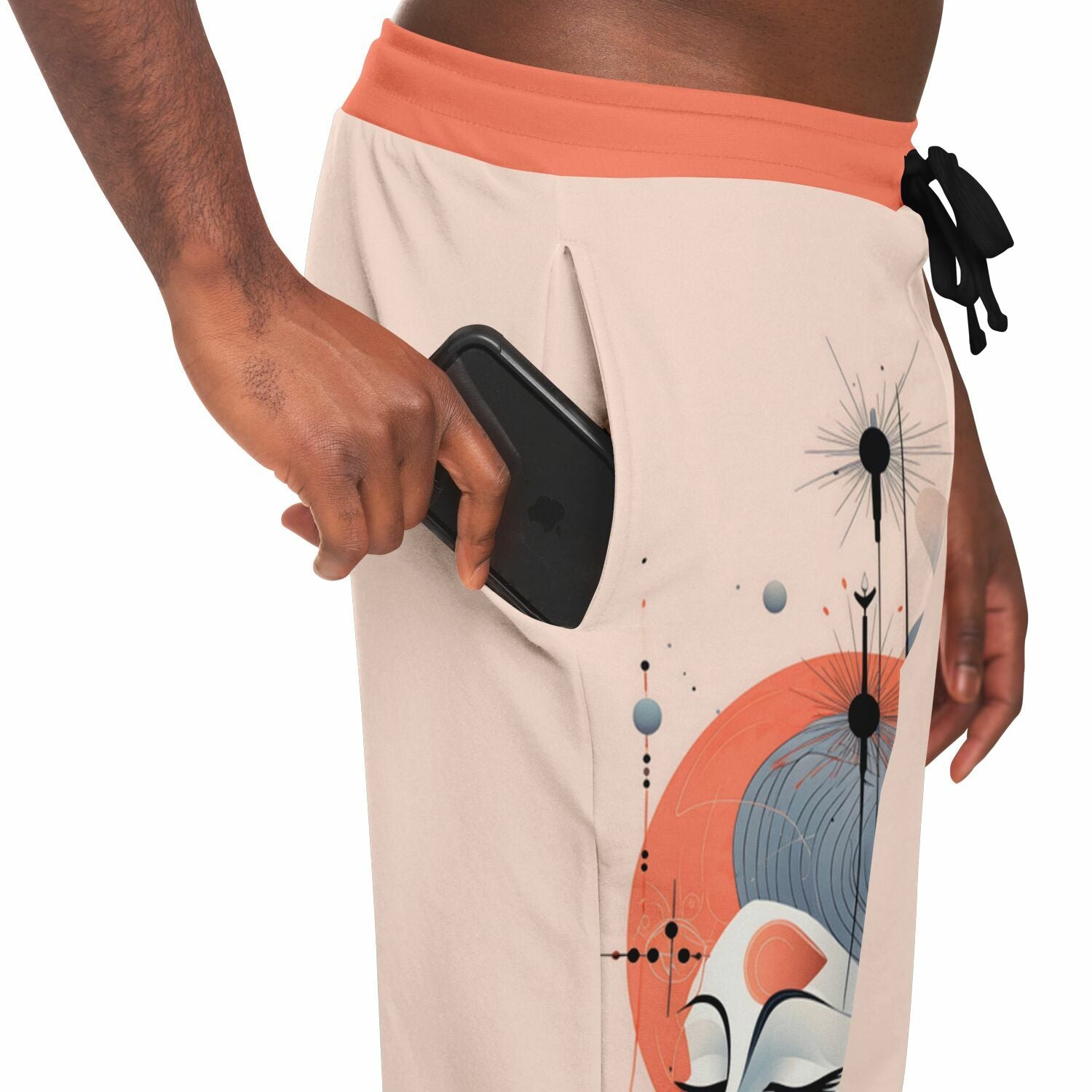 Surreal Cosmic Goddess Joggers – Abstract Feminine Art Sweatpants