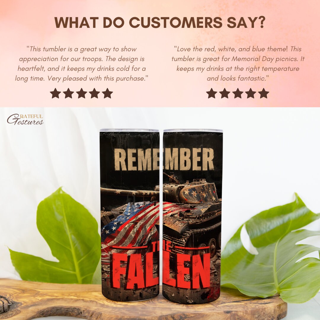 Memorial Day Tribute 20oz Skinny Tumbler