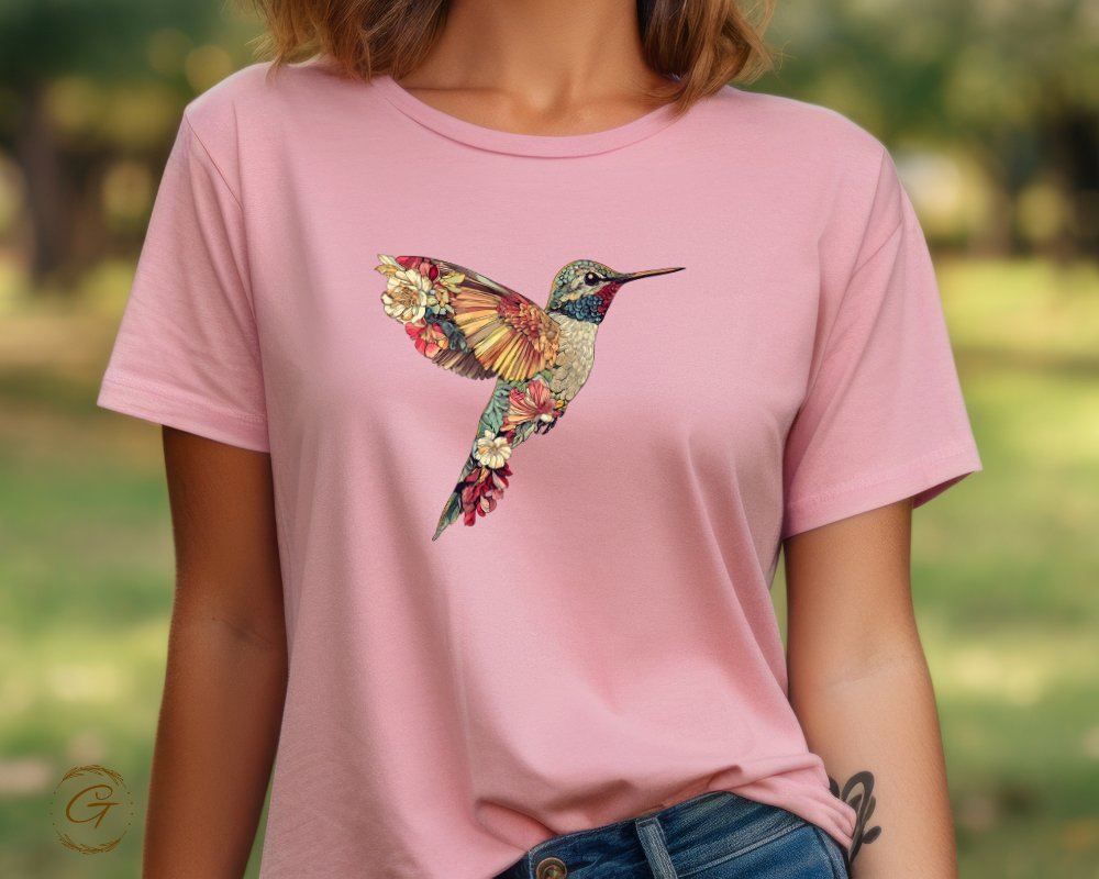 Colorful Hummingbird Graphic Art Tee Shirt product type