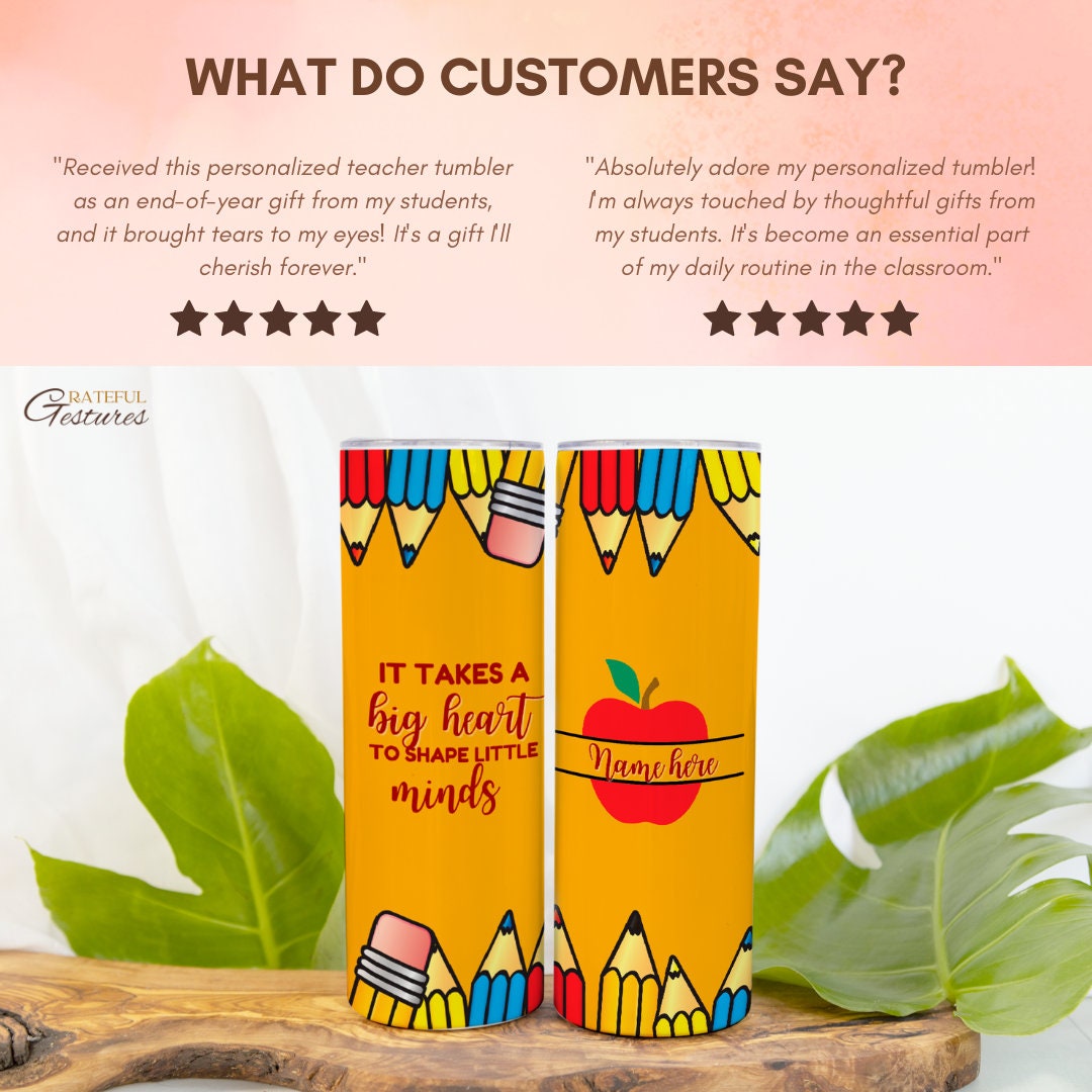 Personalized Teacher Tumbler Gift: Custom Name Tumbler for Educators