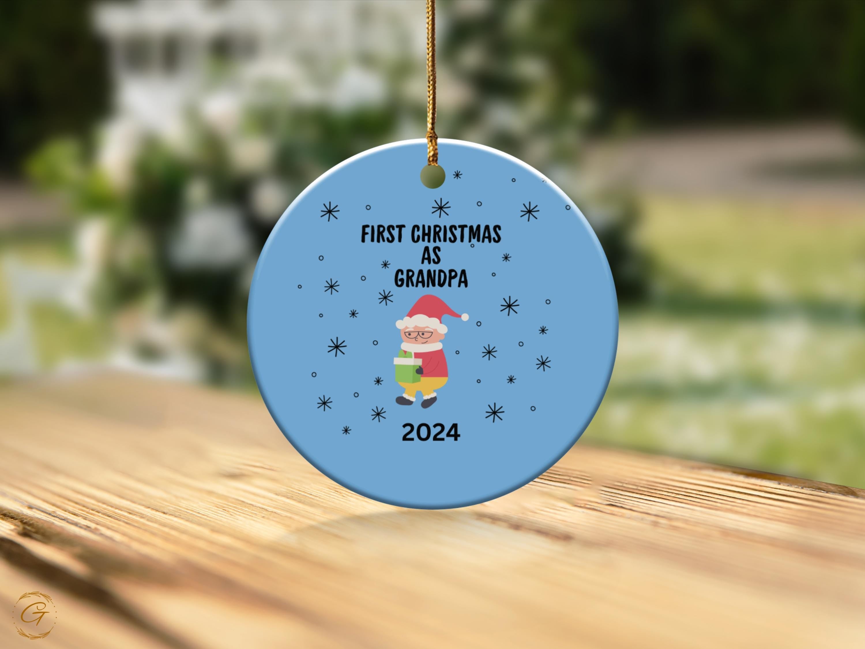 First Christmas Grandpa 2024 Ornament, New Grandpa Gifts, Christmas Tree Decoration, Holiday Keepsake, Festive Ornament, Grandpa Ideal Gifts