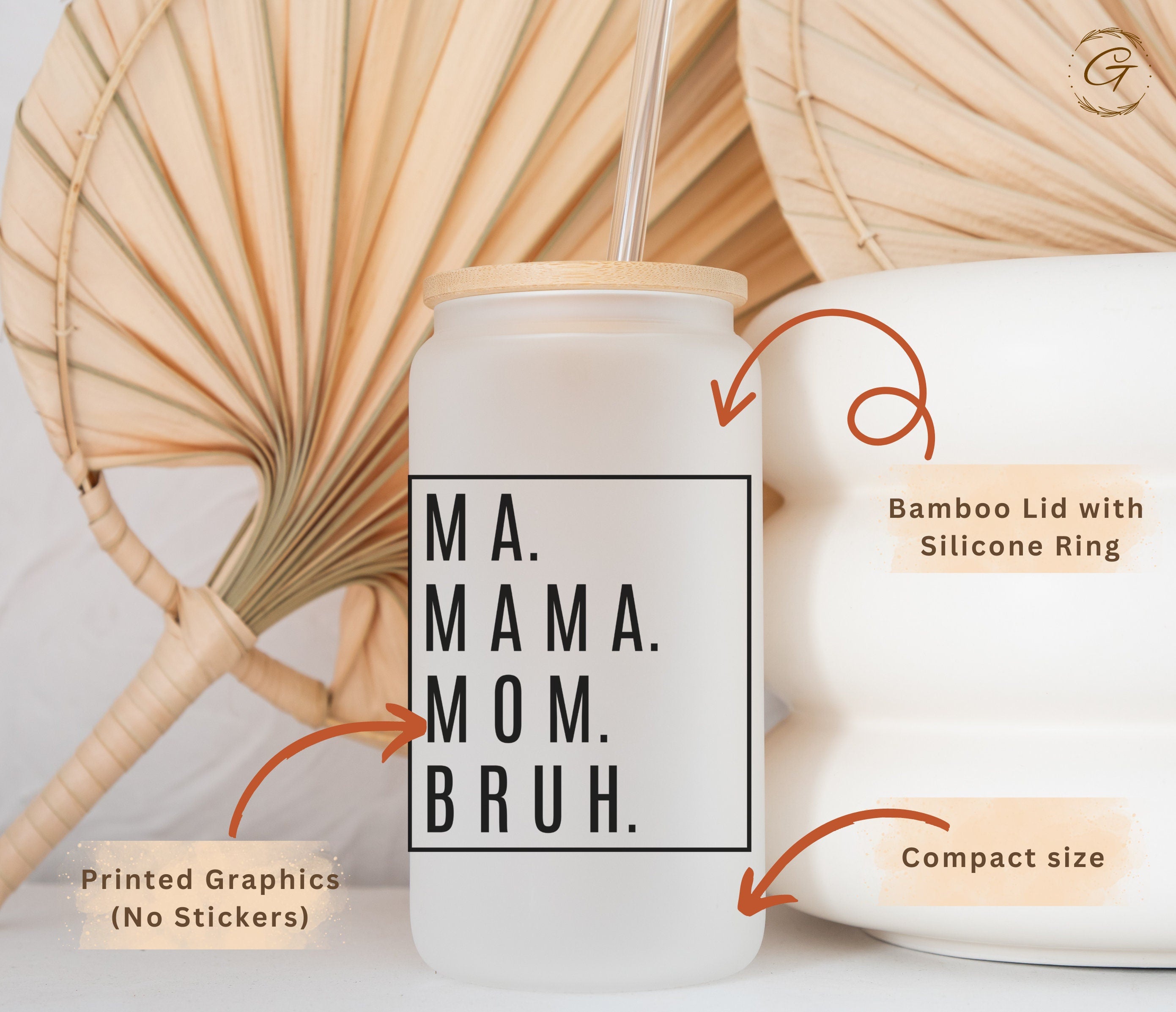 Mama Frosted Cup Gift For Mothers Day Gift For Mom's Birthday From Kids Mama Needs Coffee Custom Glass Tumbler For Iced Coffee Gift For Her