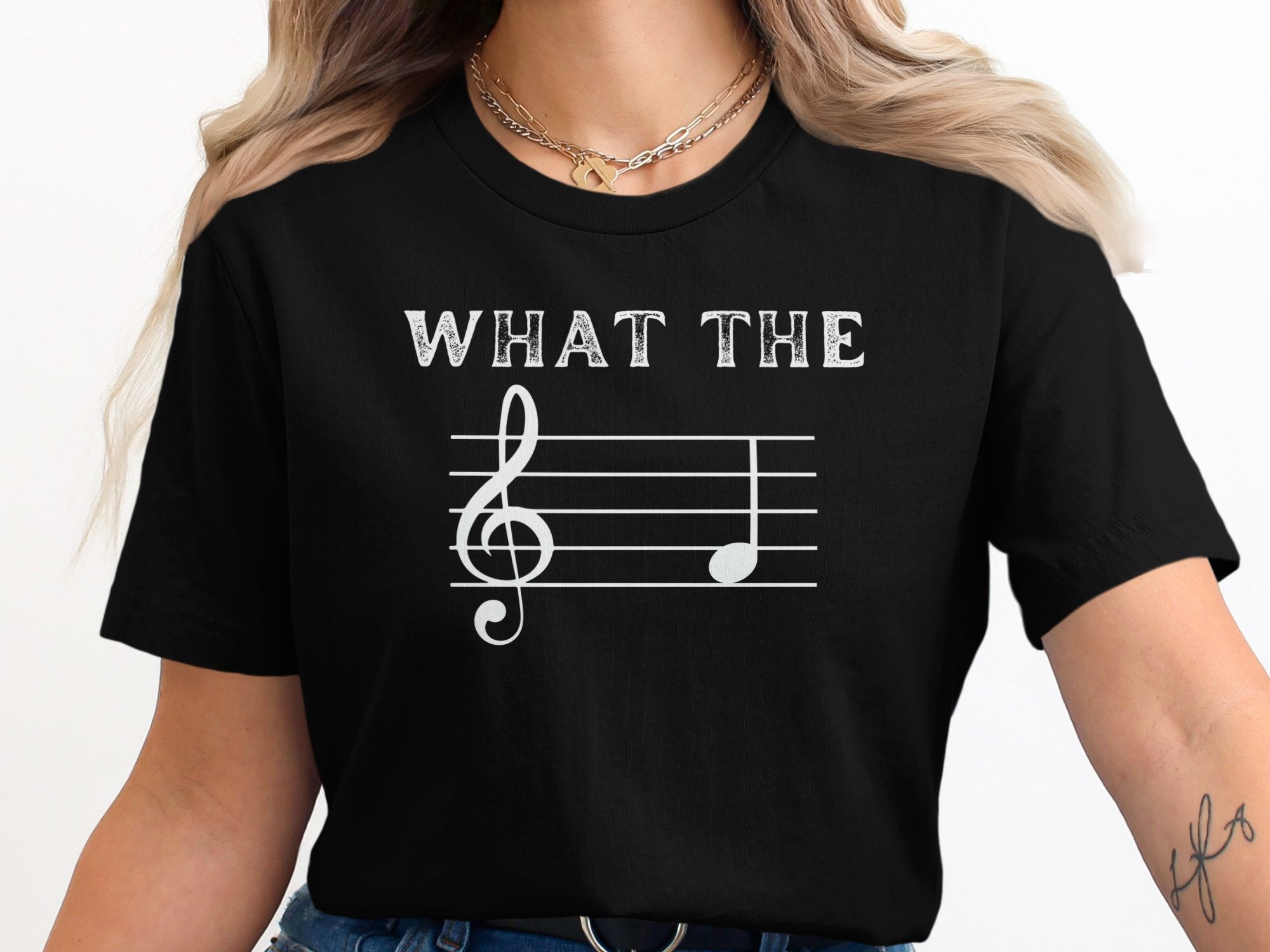 What The Musical Note Graphic Tee Shirt product type