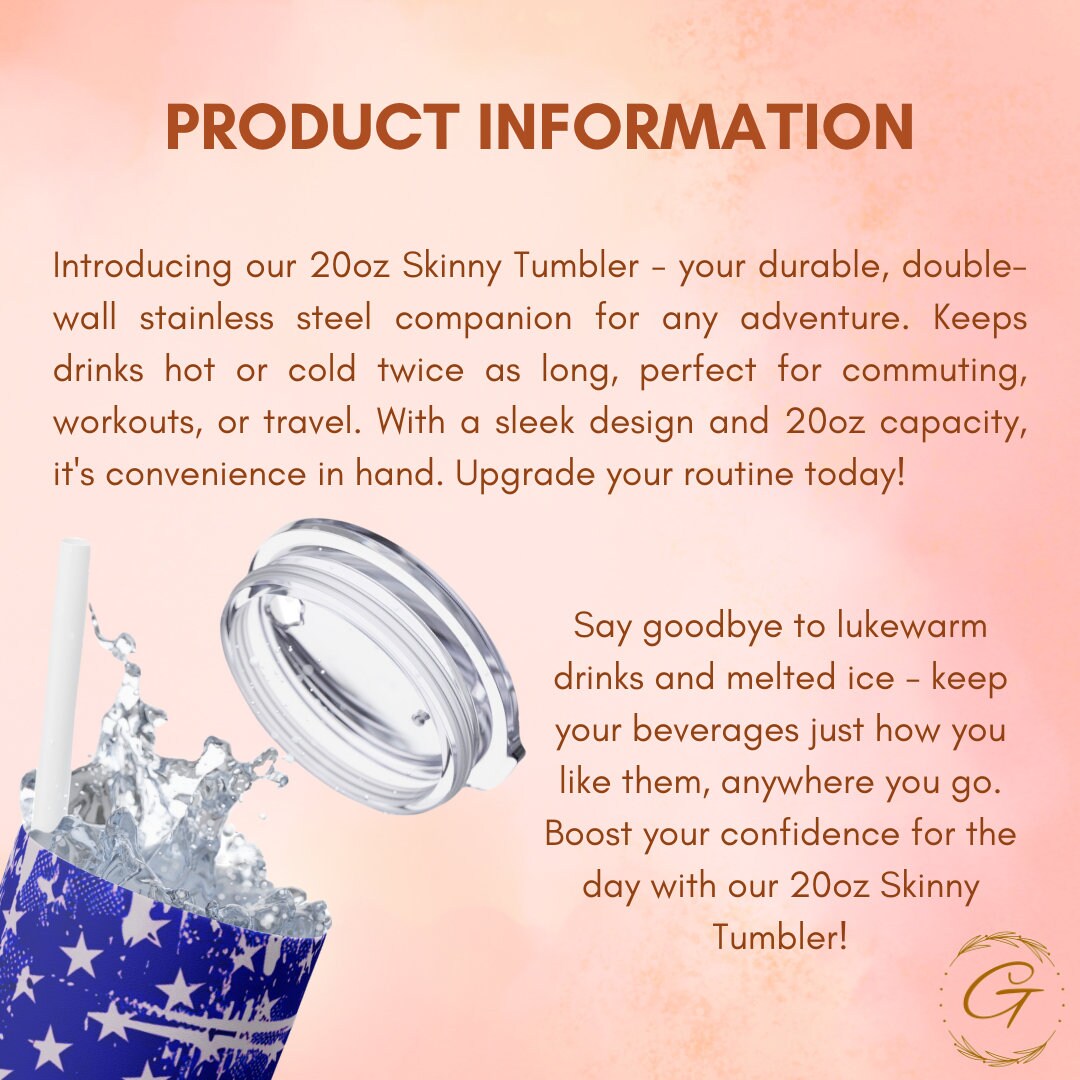 Memorial Day 20oz Skinny Tumbler