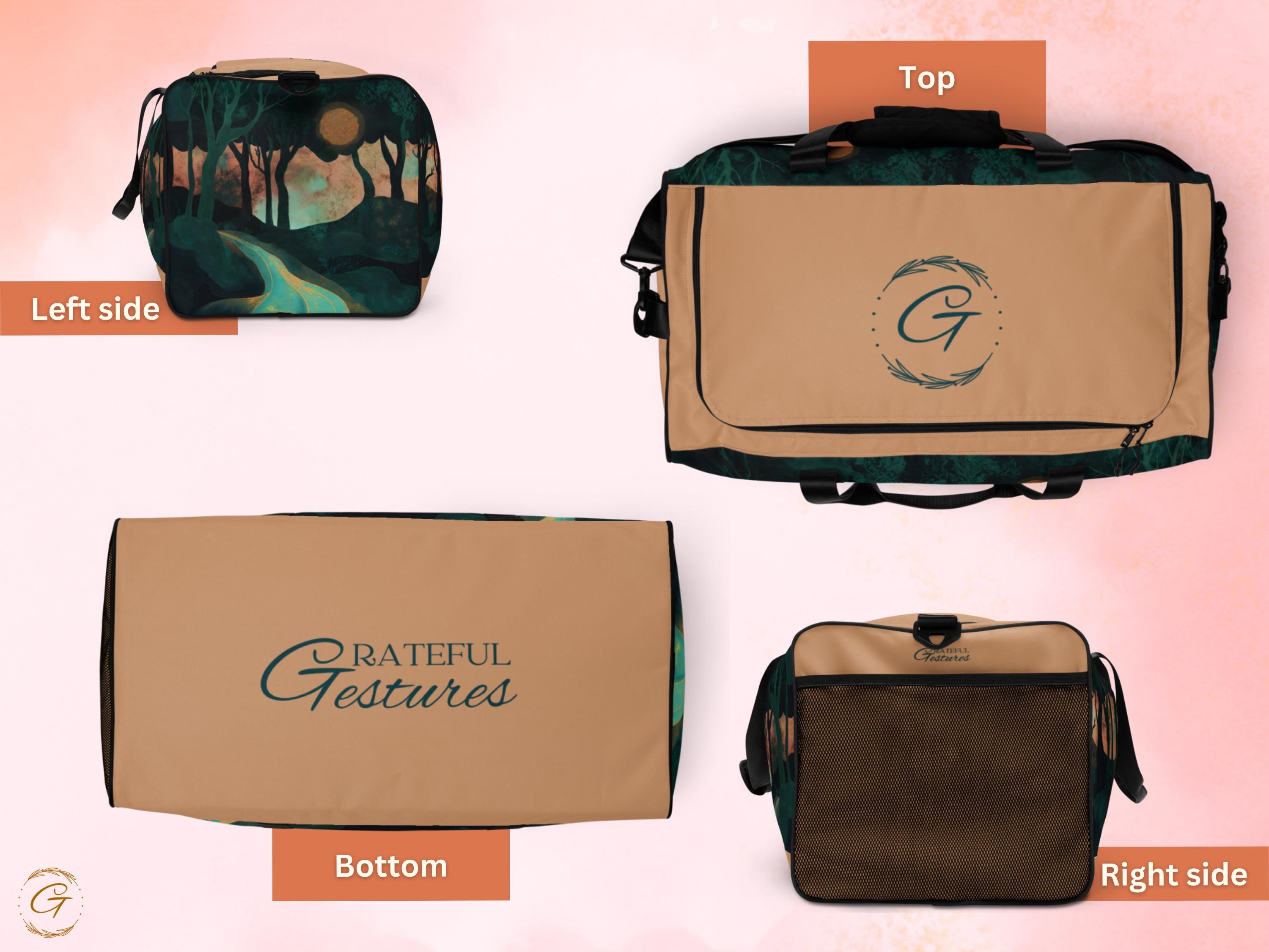 Forest Scene AOP Duffel Bags - Nature-Inspired Gym Bag, Stylish Weekender, Durable Travel Bags for Outdoor Lovers, Perfect for Men and Women