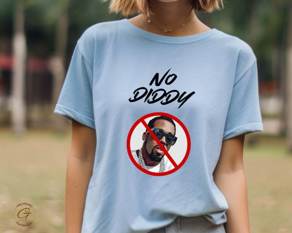 Diddy T-Shirt Funny Graphic Tee, 'No Diddy' T-Shirt