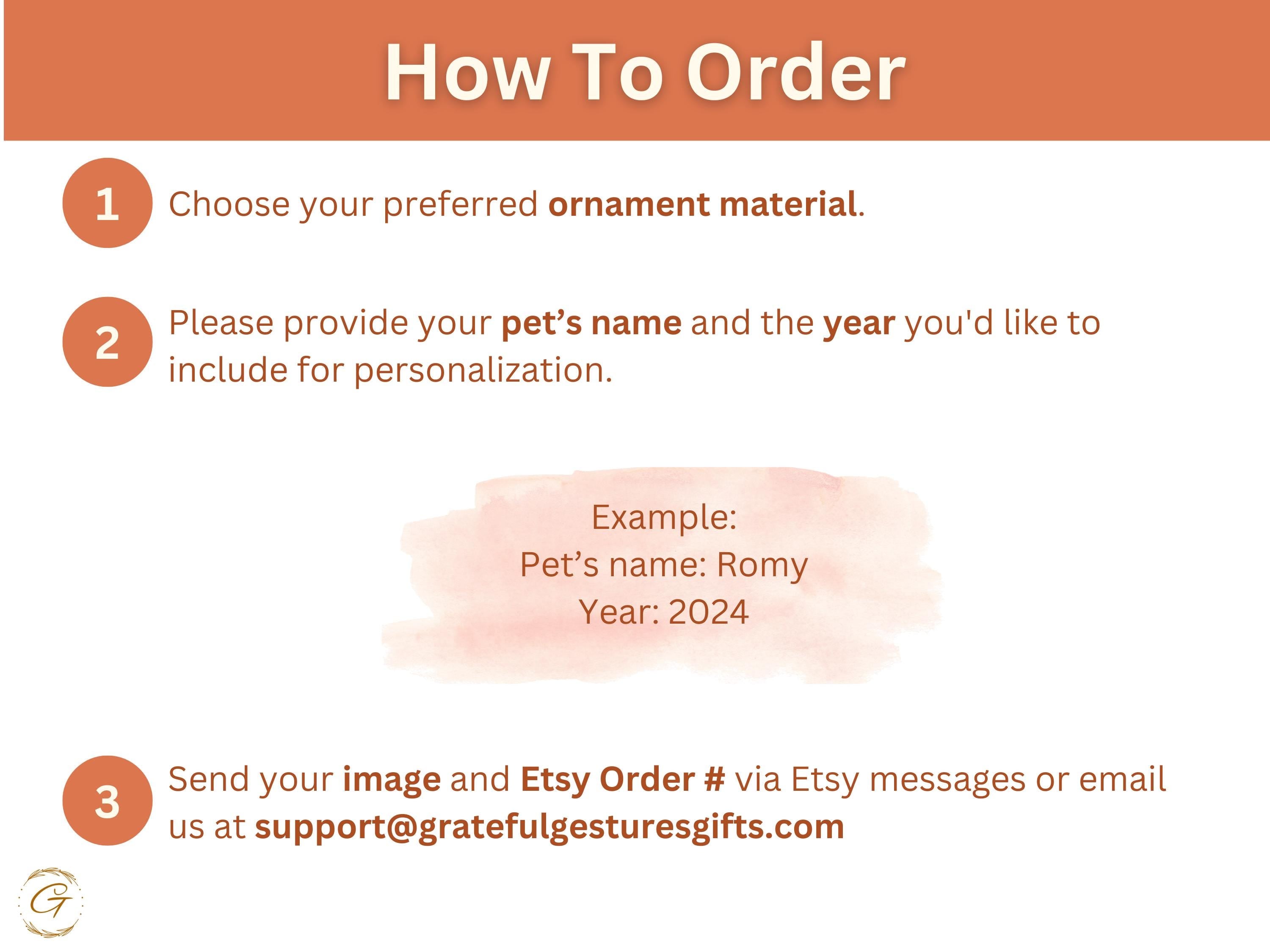 Custom Dog Ornament 2024, Personalized Pet Keepsake, Christmas Tree Decoration, Holiday Gift for Dog Lovers with Customizable Name, Pet Gift