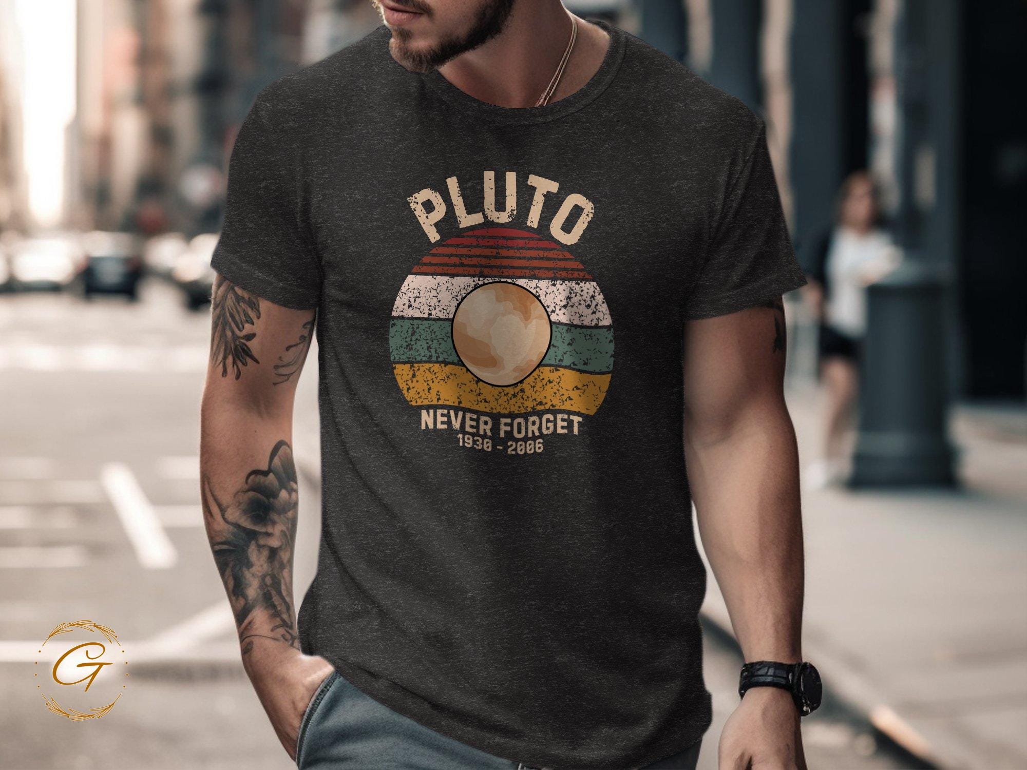 Retro Shirt Pluto Never Forget T-Shirt Nostalgic Planet Tee