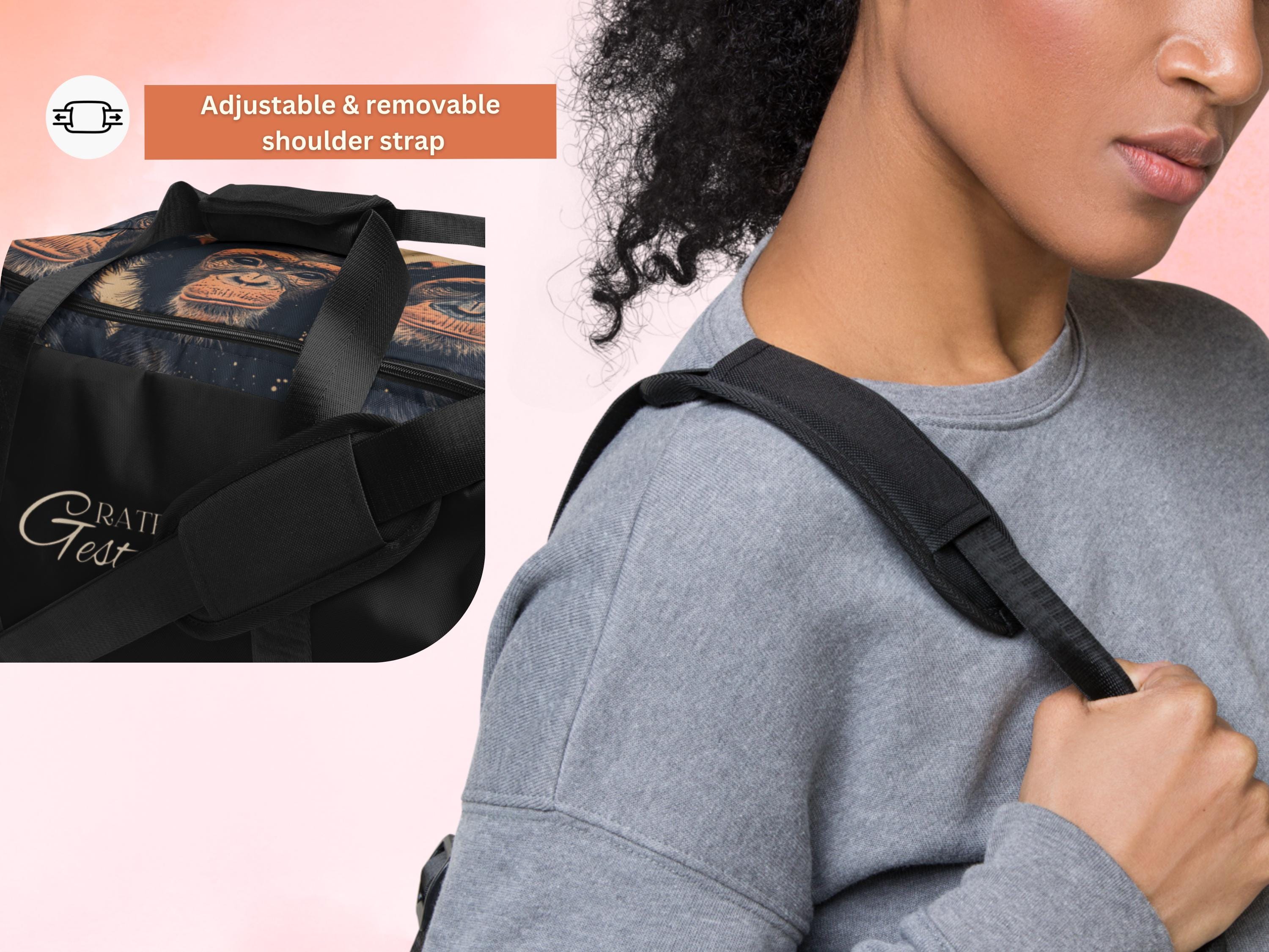 Chimpanzee AOP Duffel Bag - Stylish Monkey Gym Bags