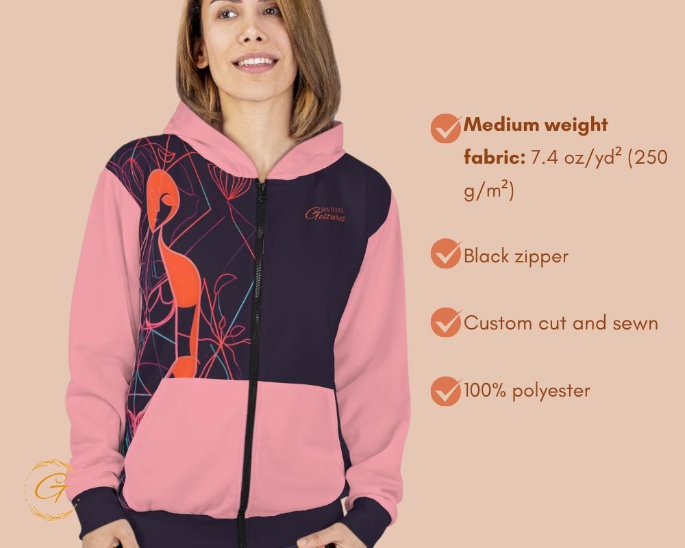Neon Dryad Unisex Zip Hoodie All-Over Print