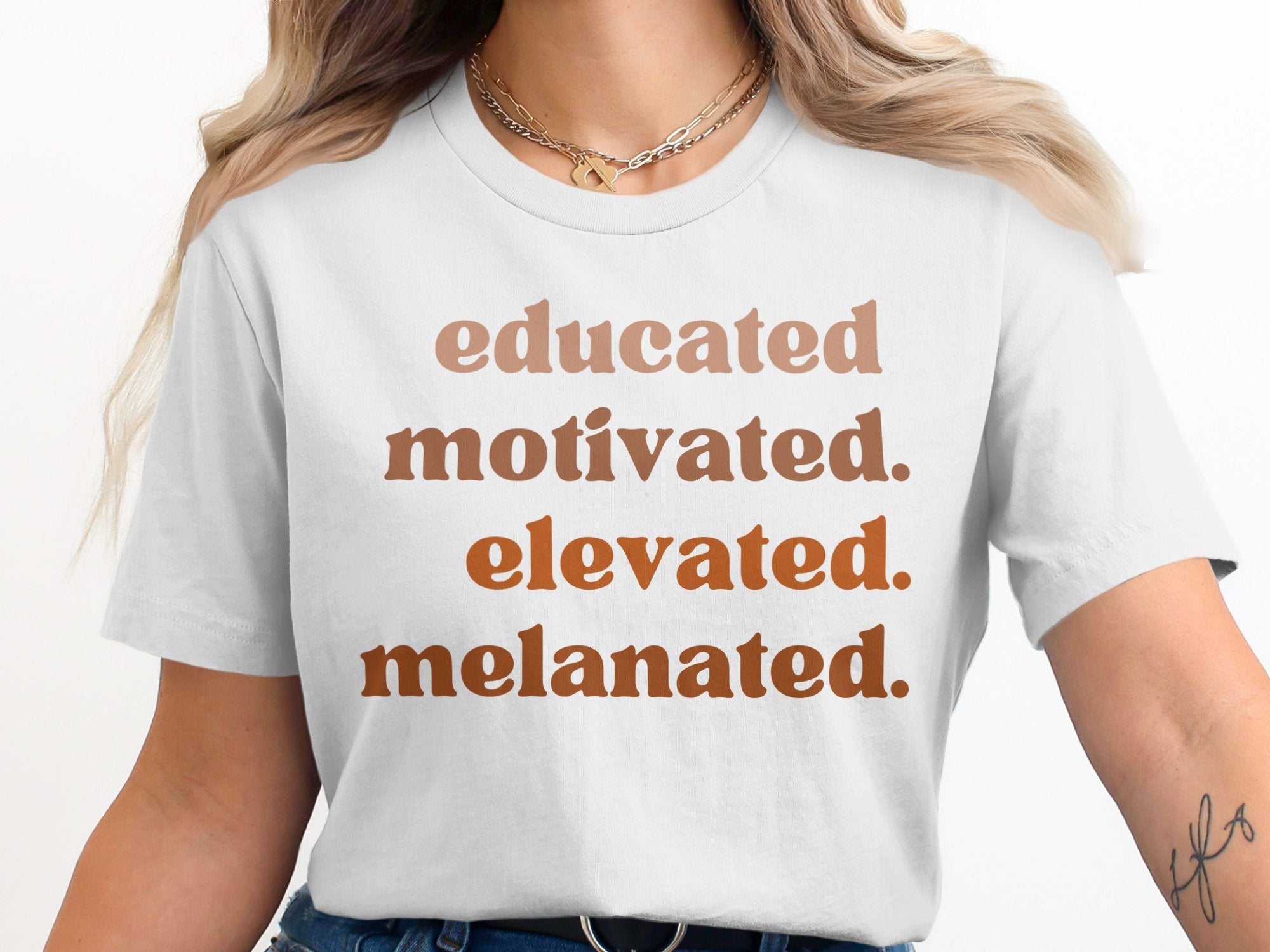 Educated Motivated Elevated Melanated T-shirt product