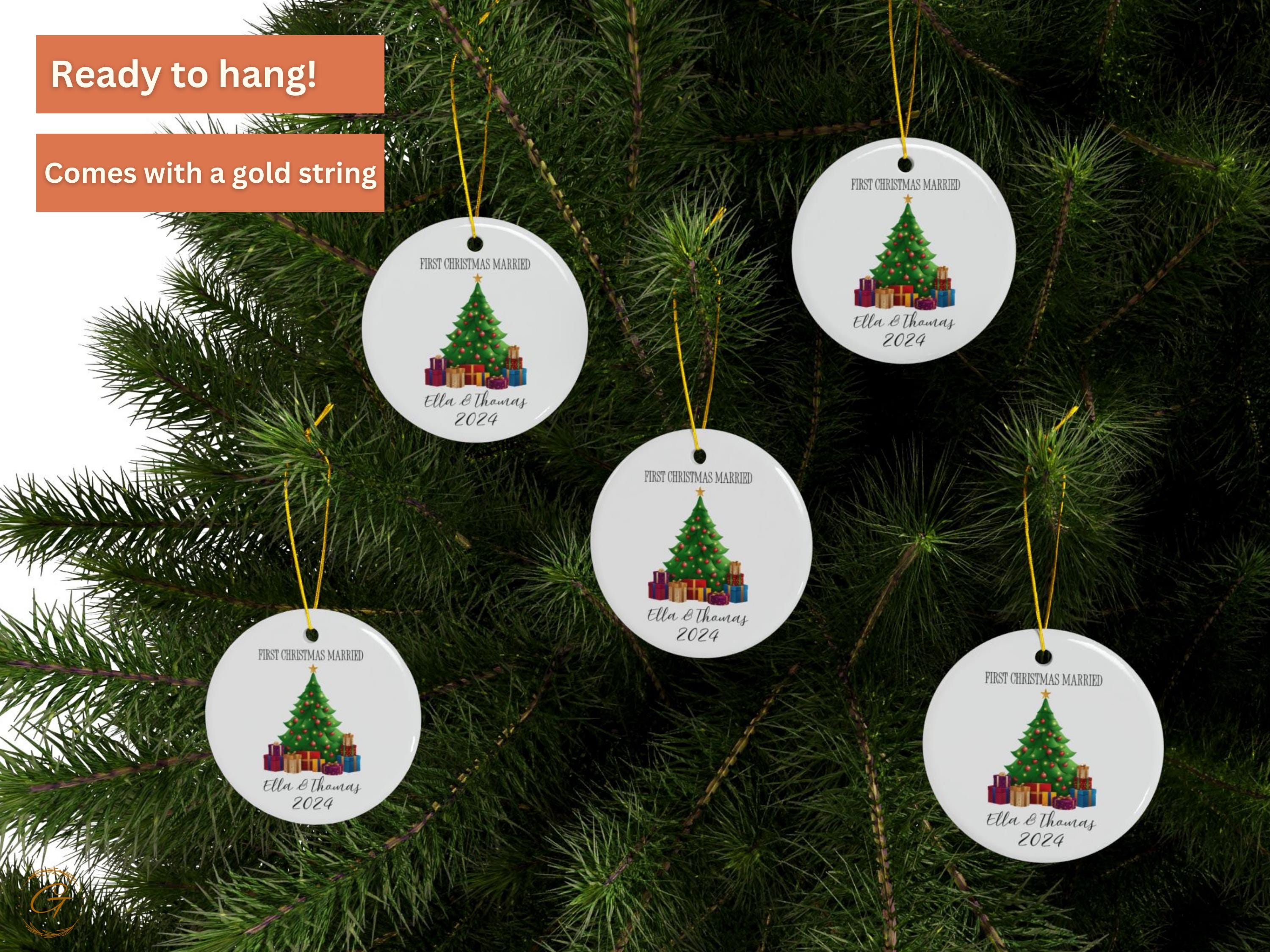 Personalized First Christmas Married Ornament