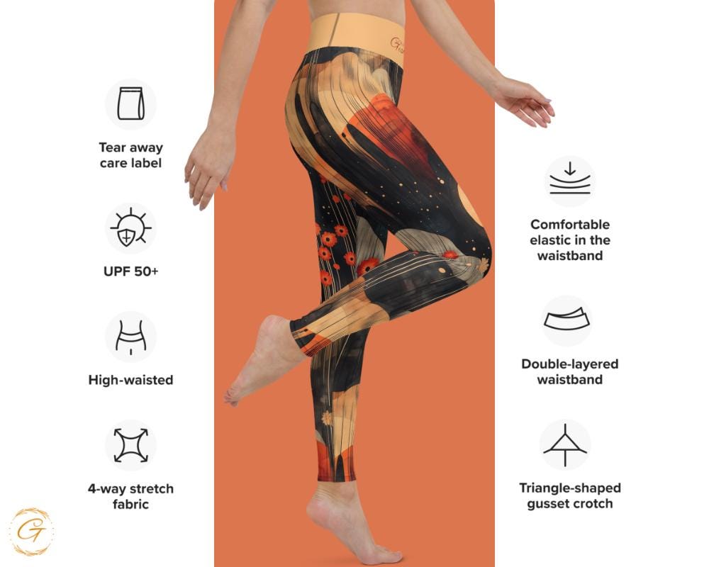 Quantum Nature AOP Yoga Leggings and Shorts, Stylish Women’s Activewear, Comfortable High-Stretch Perfect for Yoga Fitness and Everyday Wear