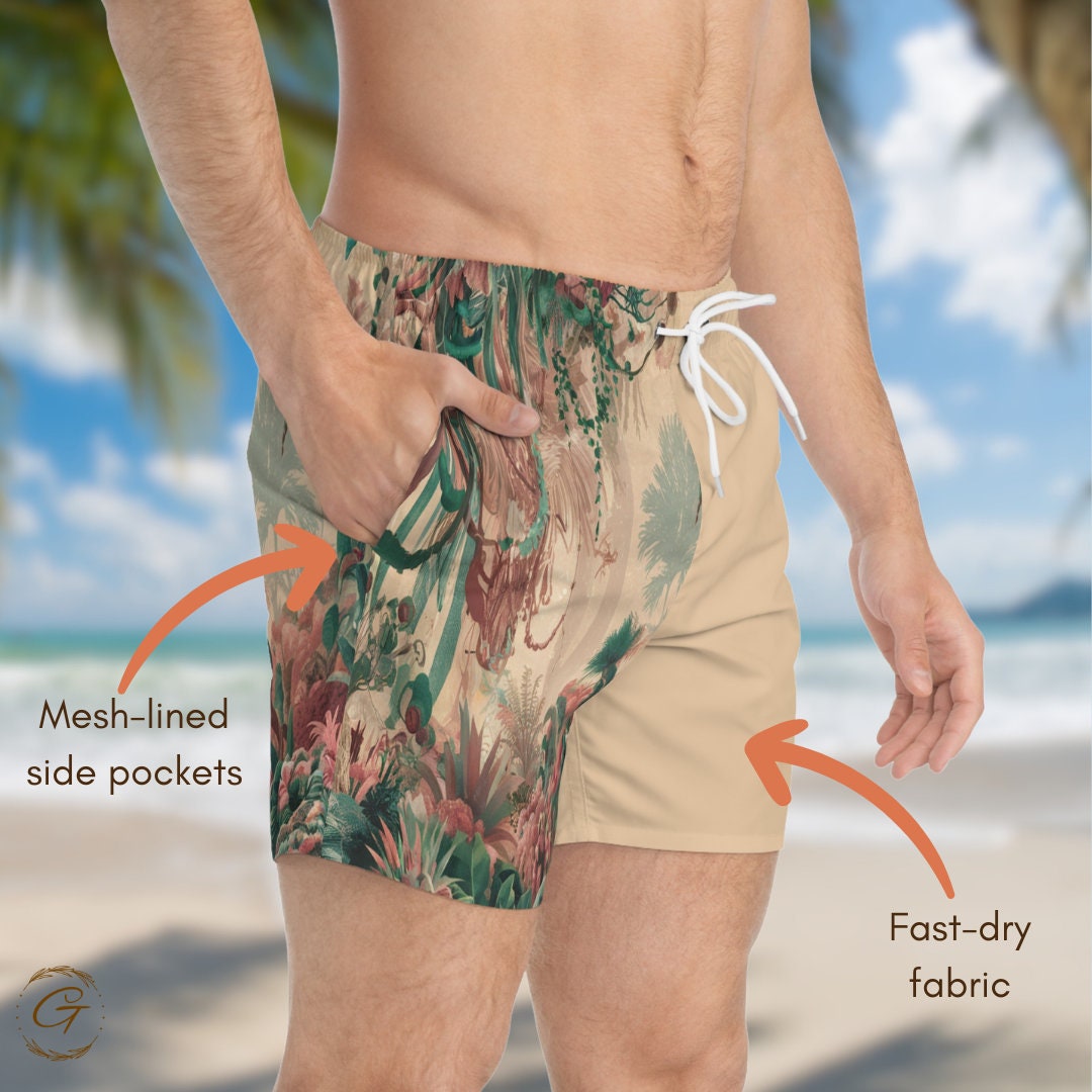 Men's Forest AOP Swim Trunks