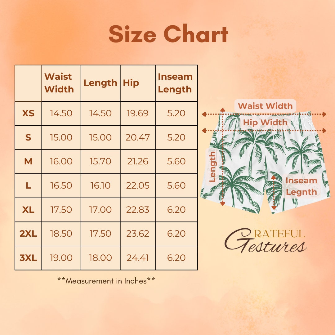 Palm Tree Swim Trunks, All Over Print Design, Perfect for Beach, Unique Men's Summer Gift, Tropical Design Vibrant AOP for Summer Beachwear