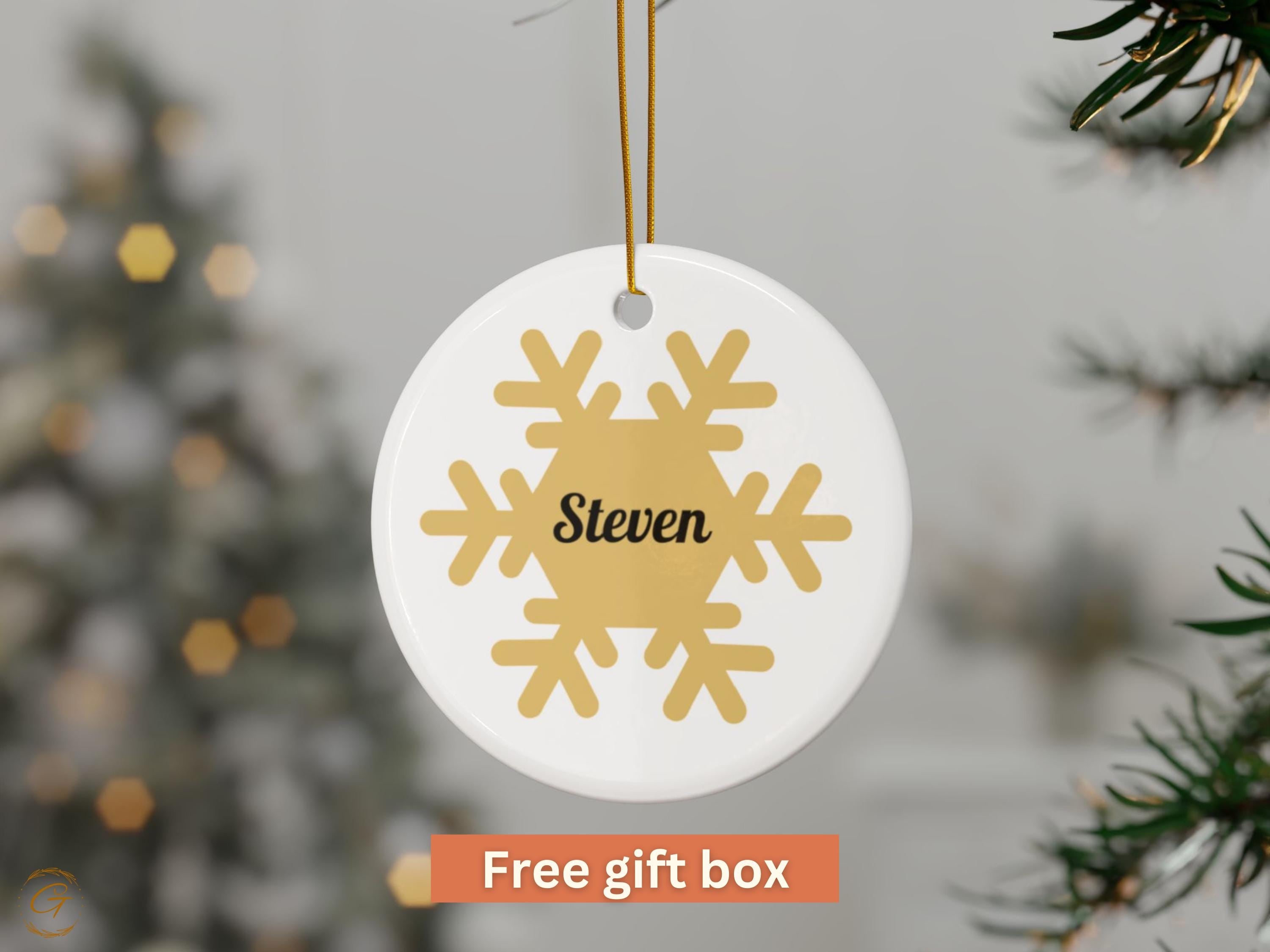Personalized Snowflake with Custom Name Ornament, Christmas Tree Decoration, Custom Name Ornaments, Holiday Gifts, Festive Home Decor Accent