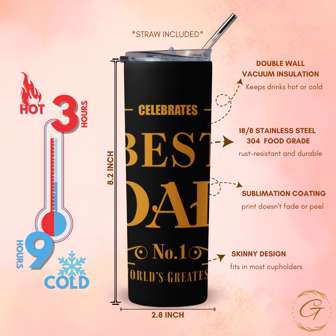 Best Dad Father's Day Tumbler, Gift for Dad’s Morning Coffee, Personalized Coffee Tumbler, Custom Gift for Dad, Unique Father's Day Presents