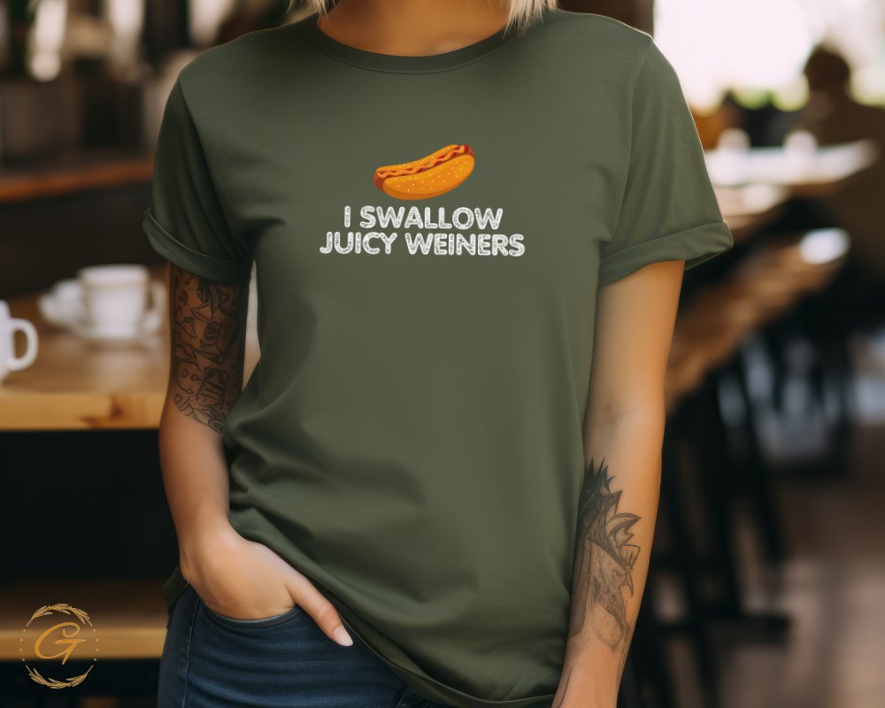 I Swallow Juicy Weiners Graphic T-shirt product type