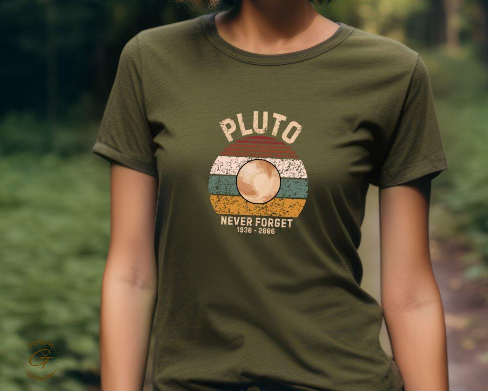 Retro Shirt Pluto Never Forget T-Shirt Nostalgic Planet Tee