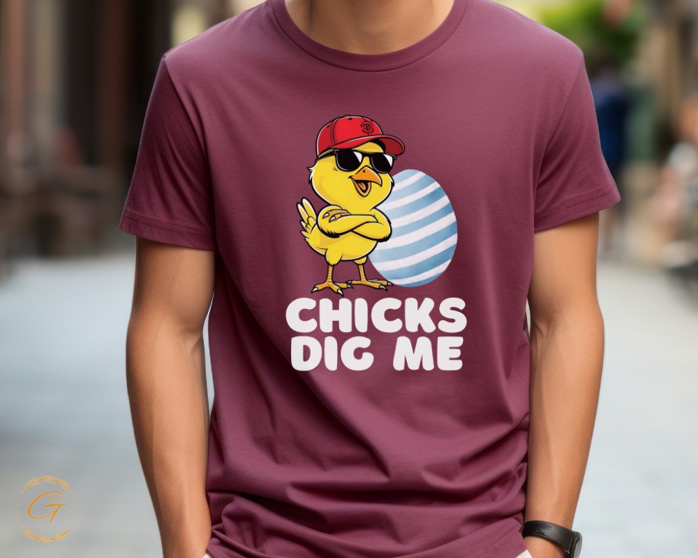 Chicks Dig Me Graphic T-Shirt Humorous Casual product type