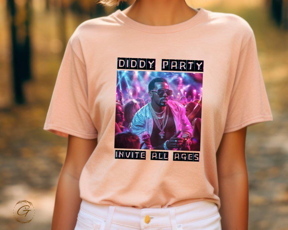 Diddy Party T-Shirt Invite All Ages Tee