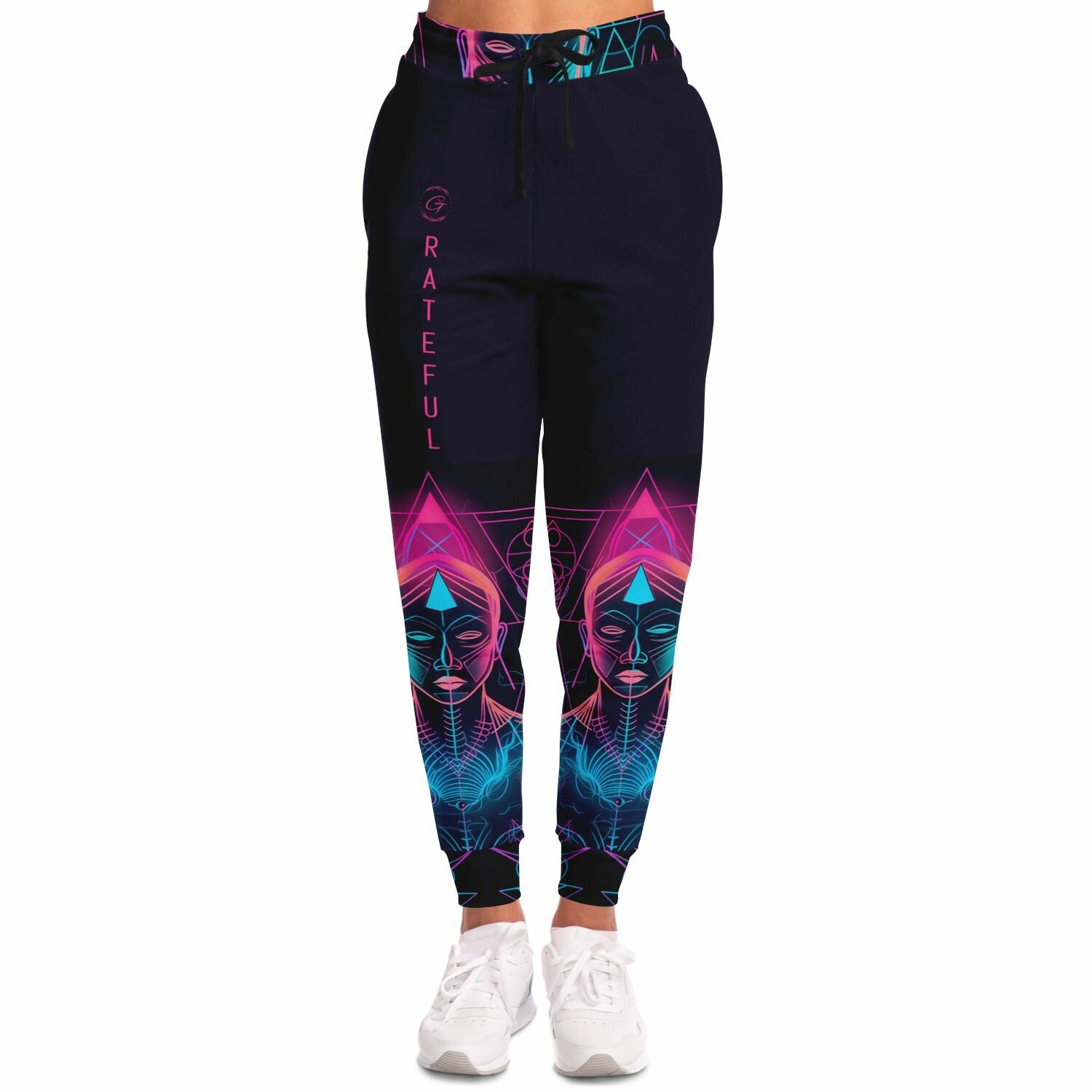 Neon Spiritual Enlightenment Joggers – Psychedelic Buddha Sweatpants