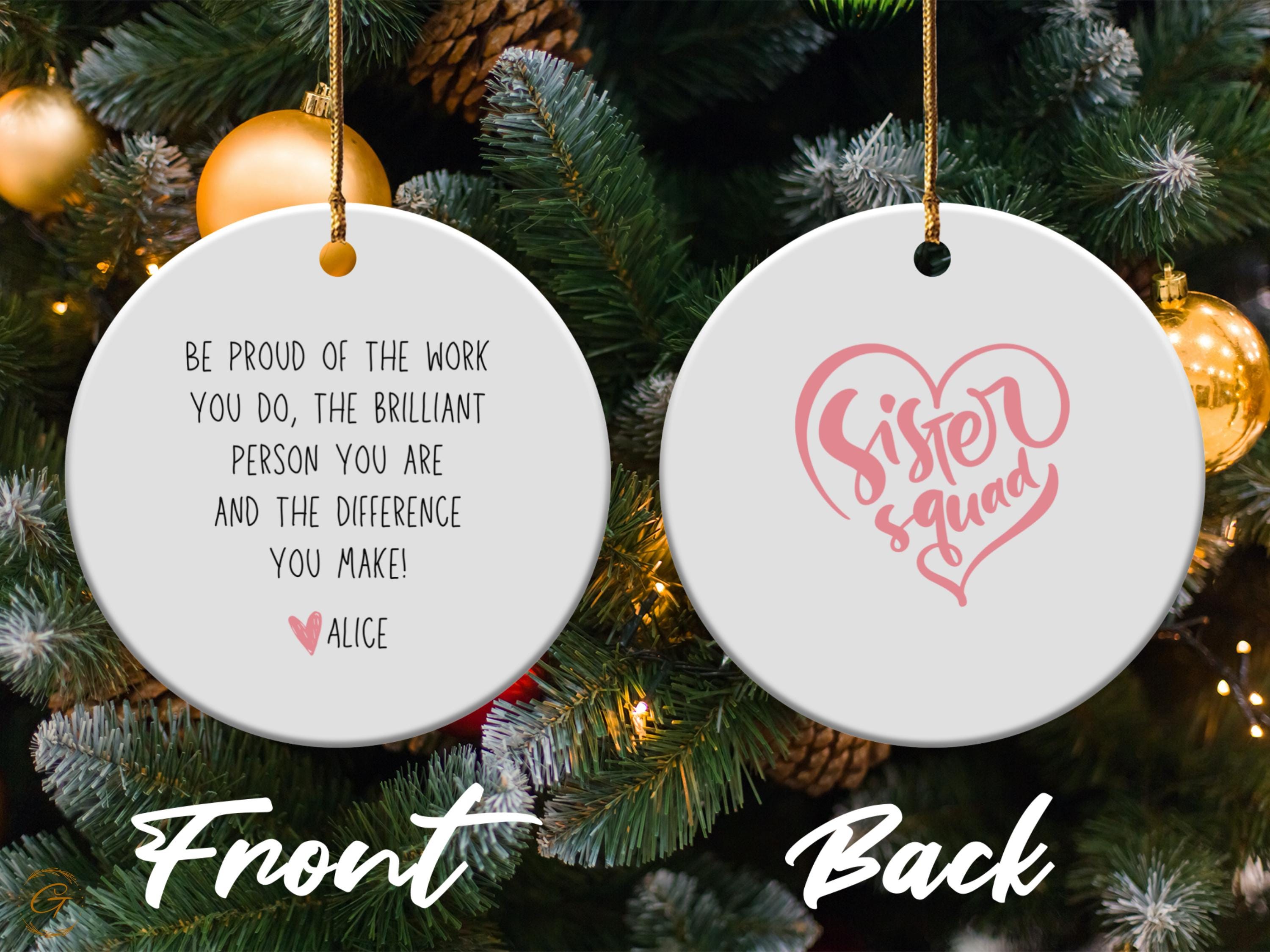 Personalized Inspirational Ornament, Motivational Quote Decoration, Inspirational Home Decor, Unique Wall Art Positive Message Ornament Gift