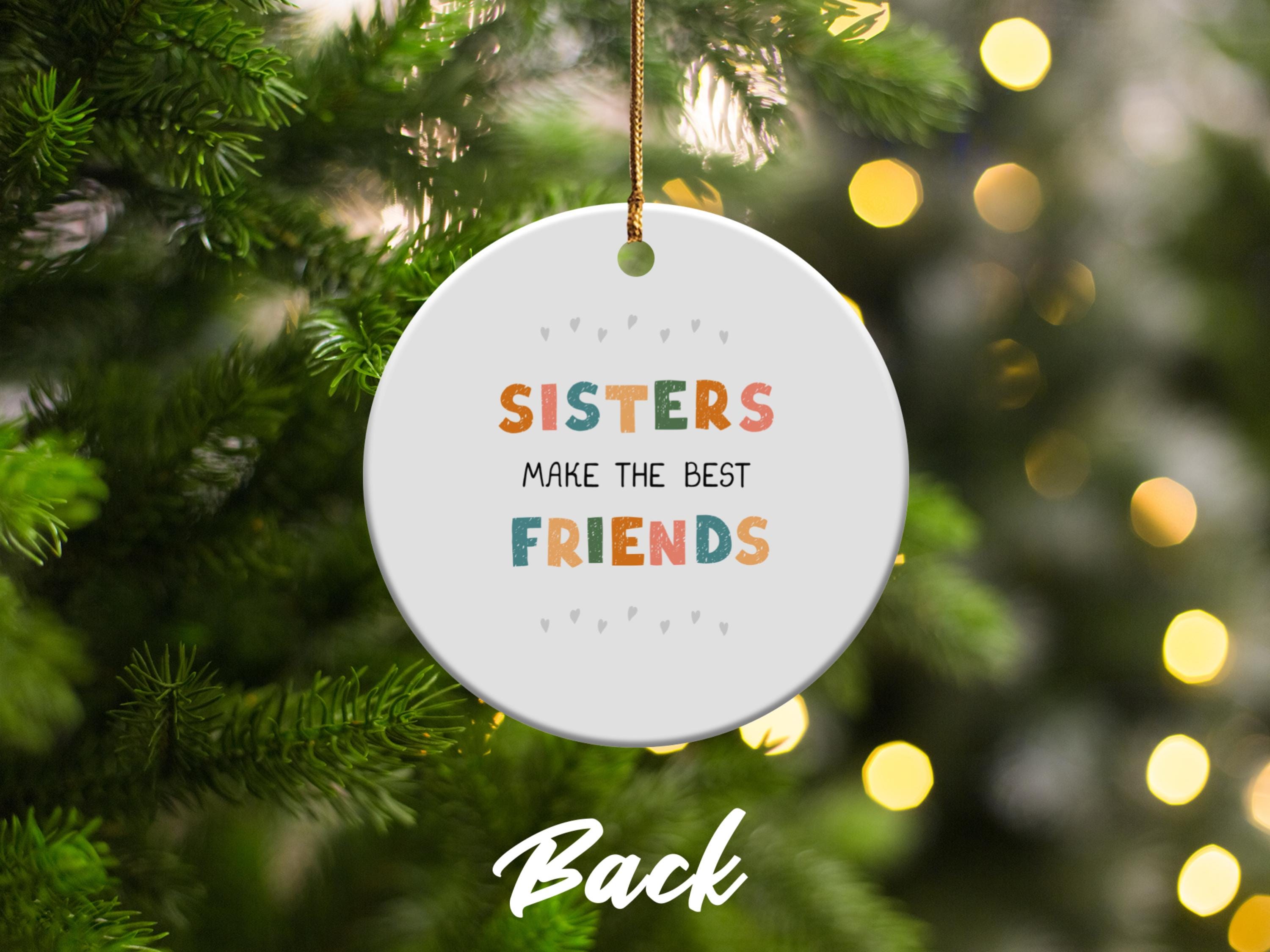 Personalized Penguin Sisters Ornament