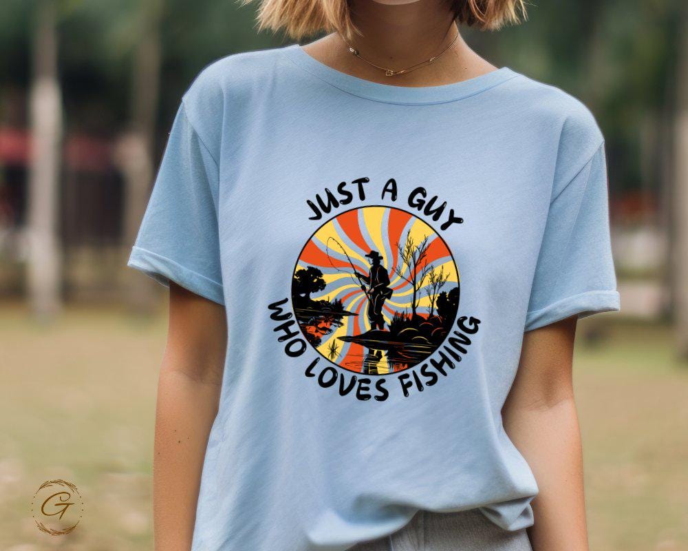 Hobby T-shirt 'Just a Guy Who Loves Fishing' Tee