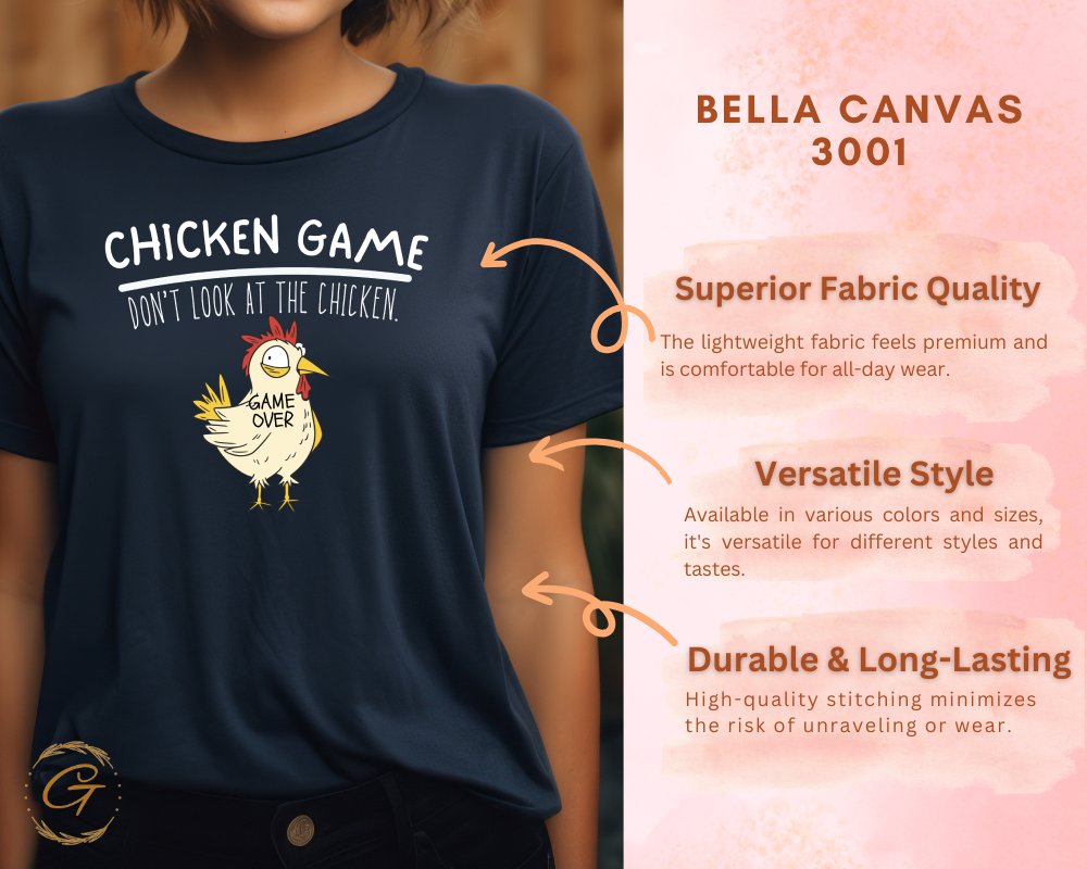 Funny Chicken Game Over Graphic Tee Product