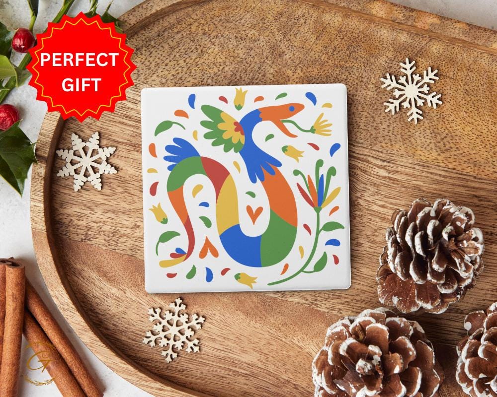 Dragon Vibrant Color Design Square Stone Coasters