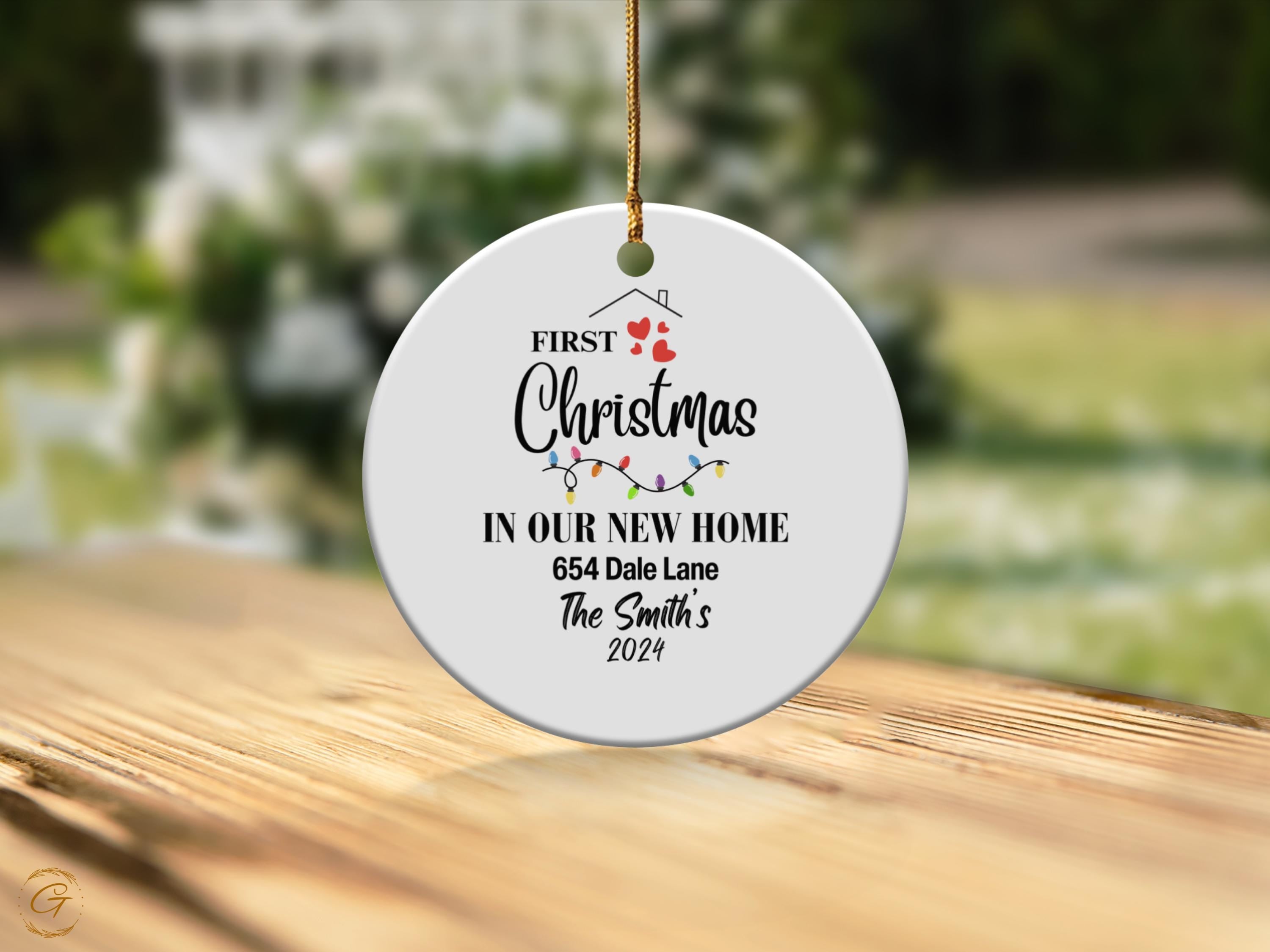 Personalized First Christmas in Our New Home Ornament