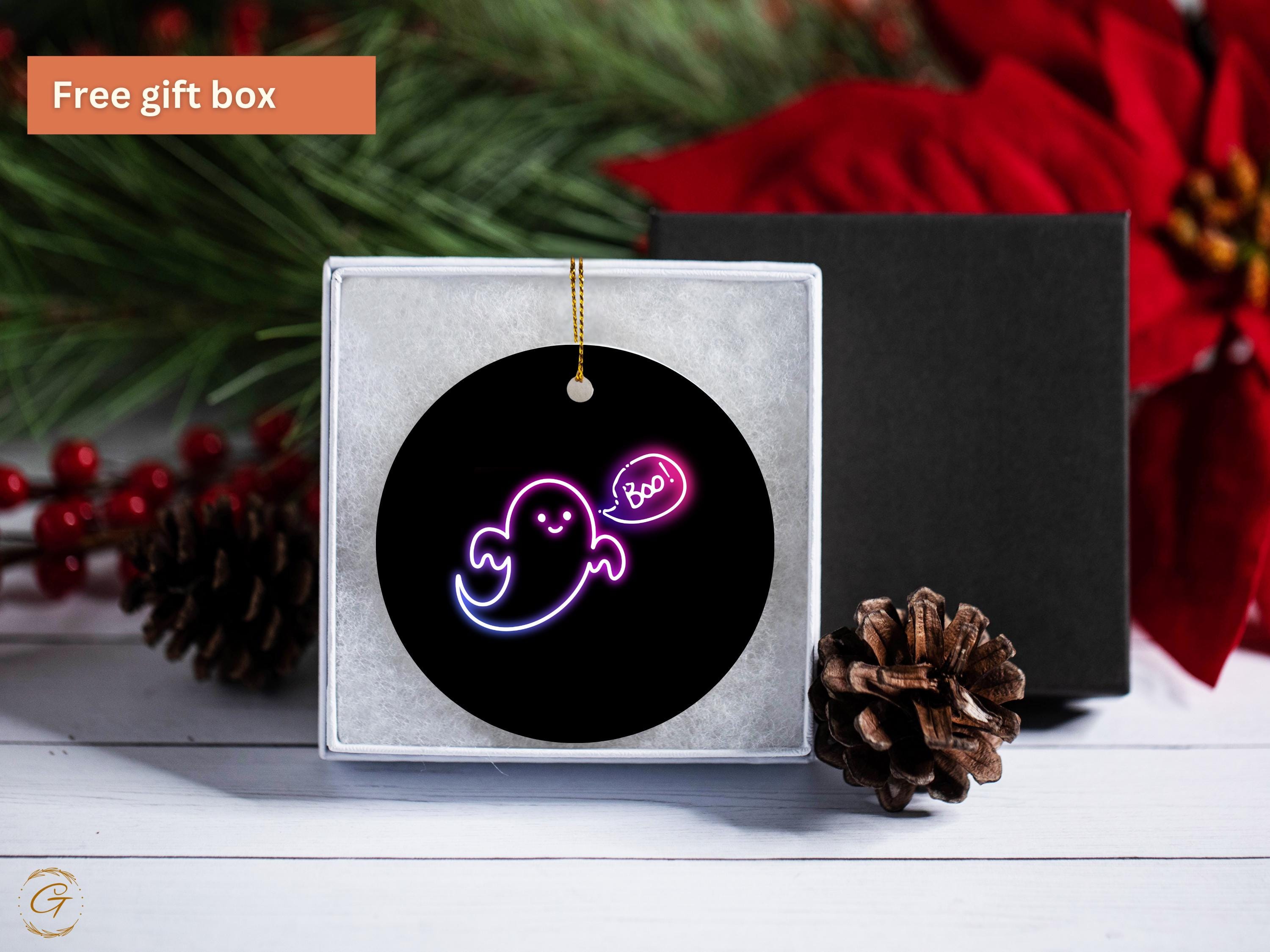 Halloween Neon Ghost Ornament, Halloween Decors