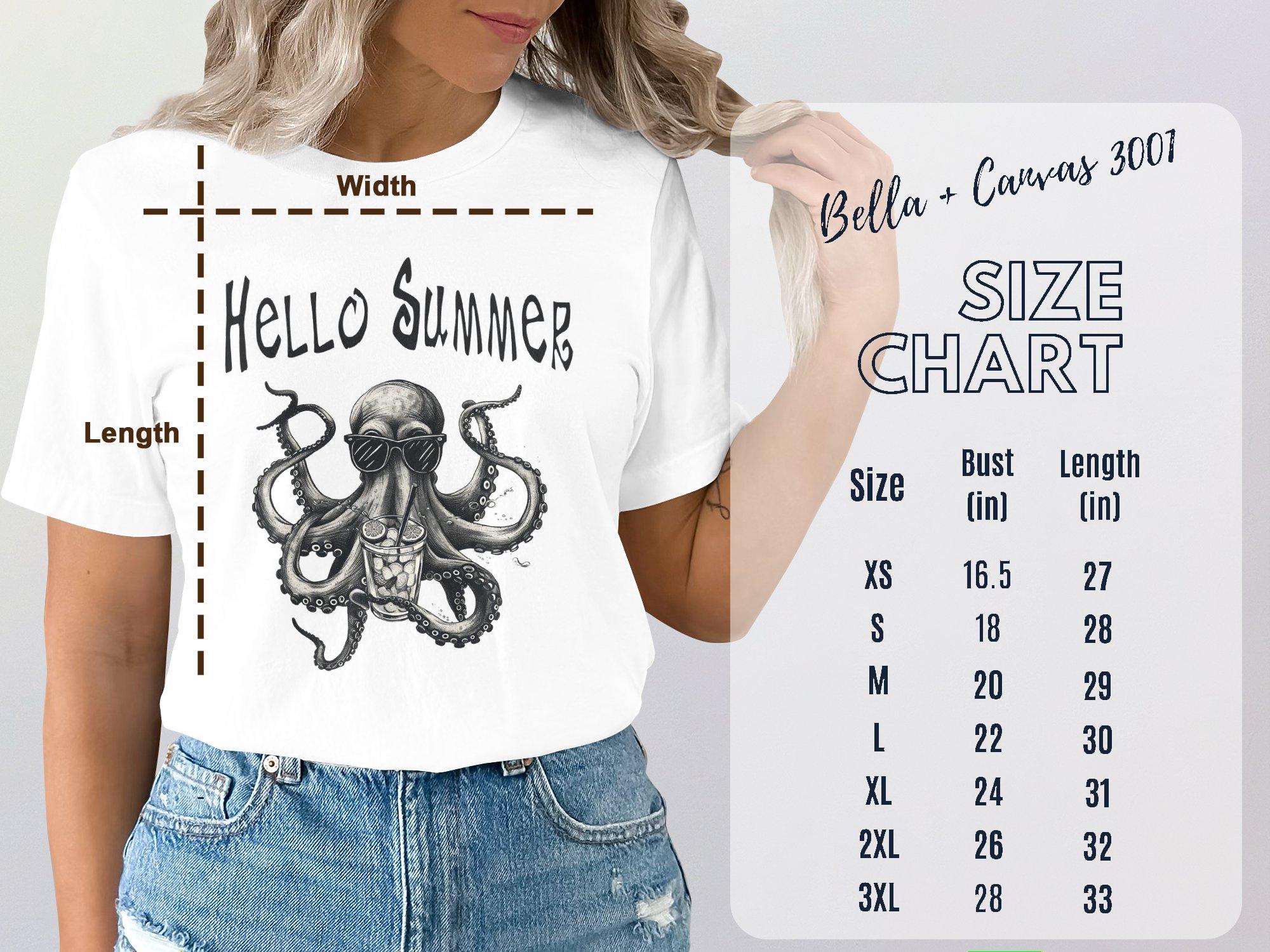 Hello Summer Tee Octopus Design T-Shirt
