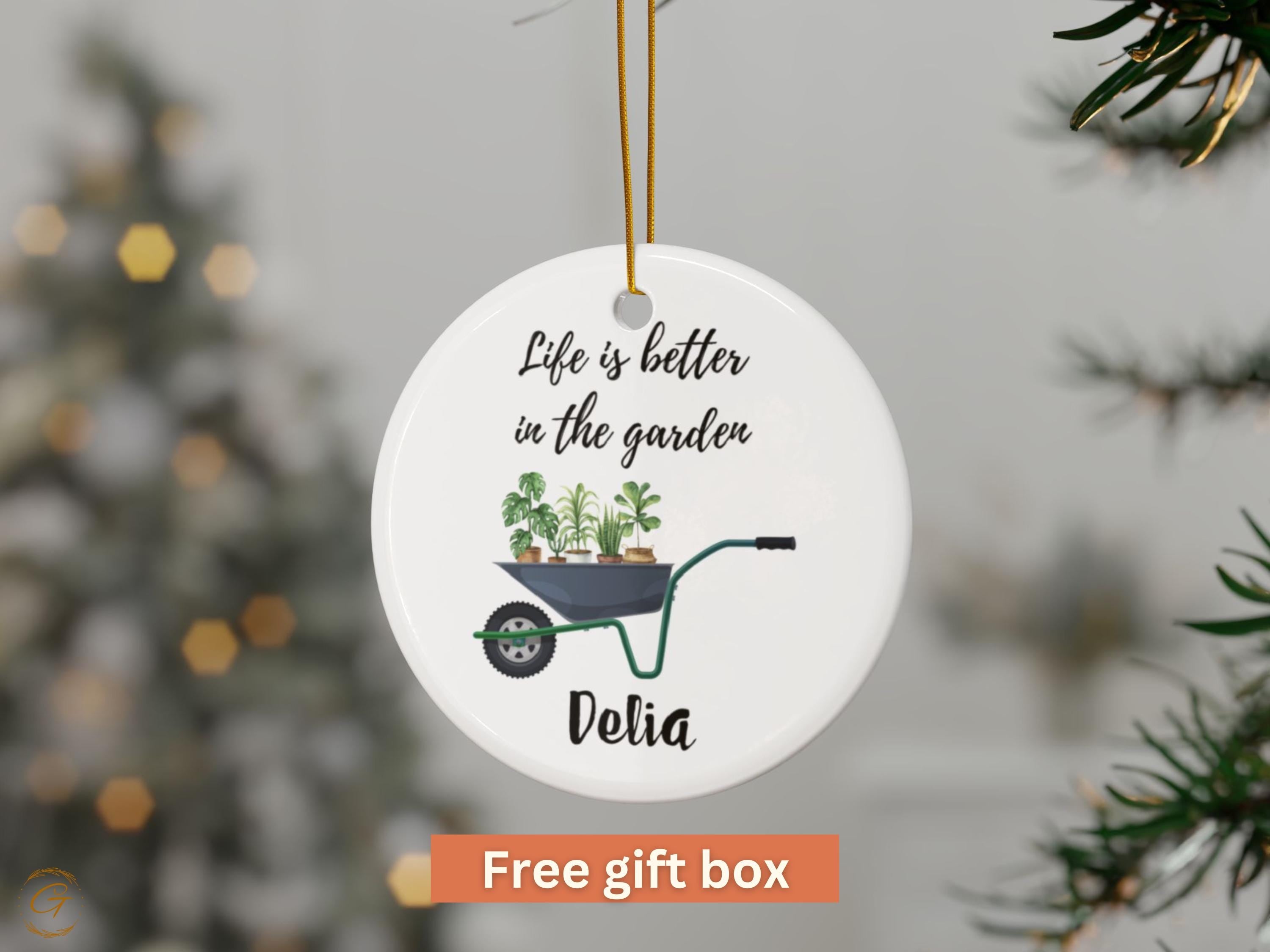 Personalized Garden Decor Ornament, Perfect Gift Gardeners, Indoor Outdoor Decorations, Holiday Keepsake for Garden Lovers. Ideal Xmas Gifts
