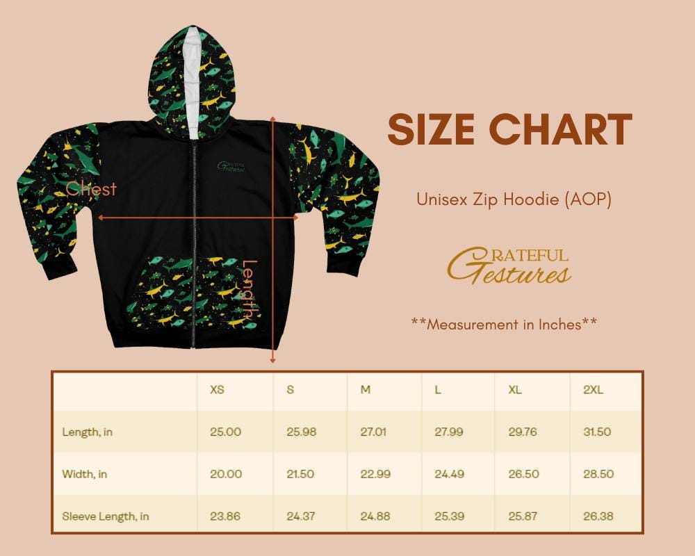 Fishing Design Unisex Zip Hoodie All-Over Print