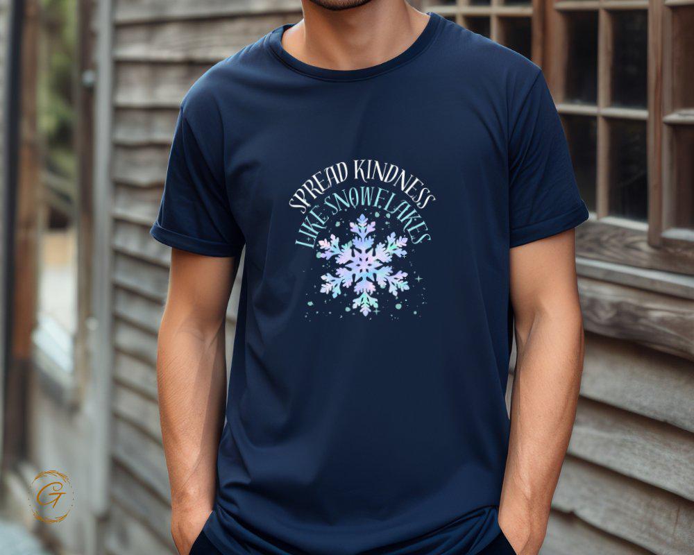 Christmas T-Shirt Spread Kindness Like Snowflakes Tee