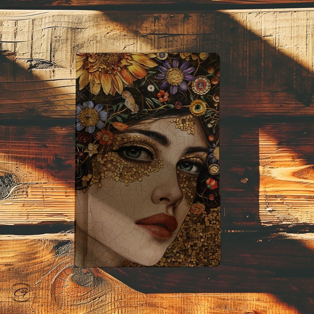 Artistic Floral Mosaic Woman Journal