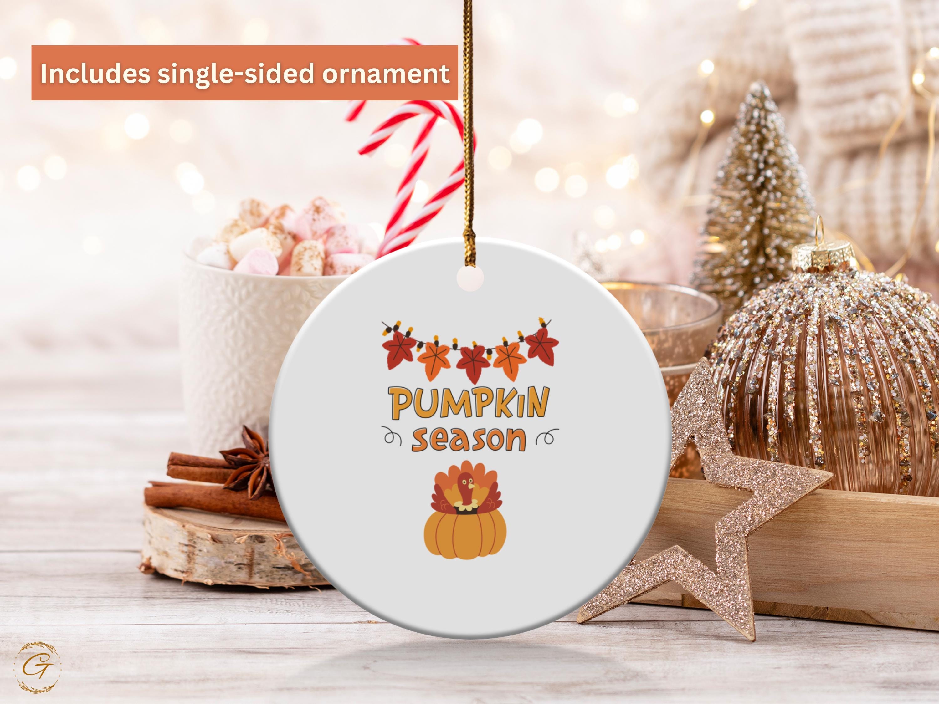Autumn Pumpkin Season Ornament, Fall Themed Decoration, Thanksgiving Turkey Decor, Seasonal Home Decor, Holiday Festive Ornament