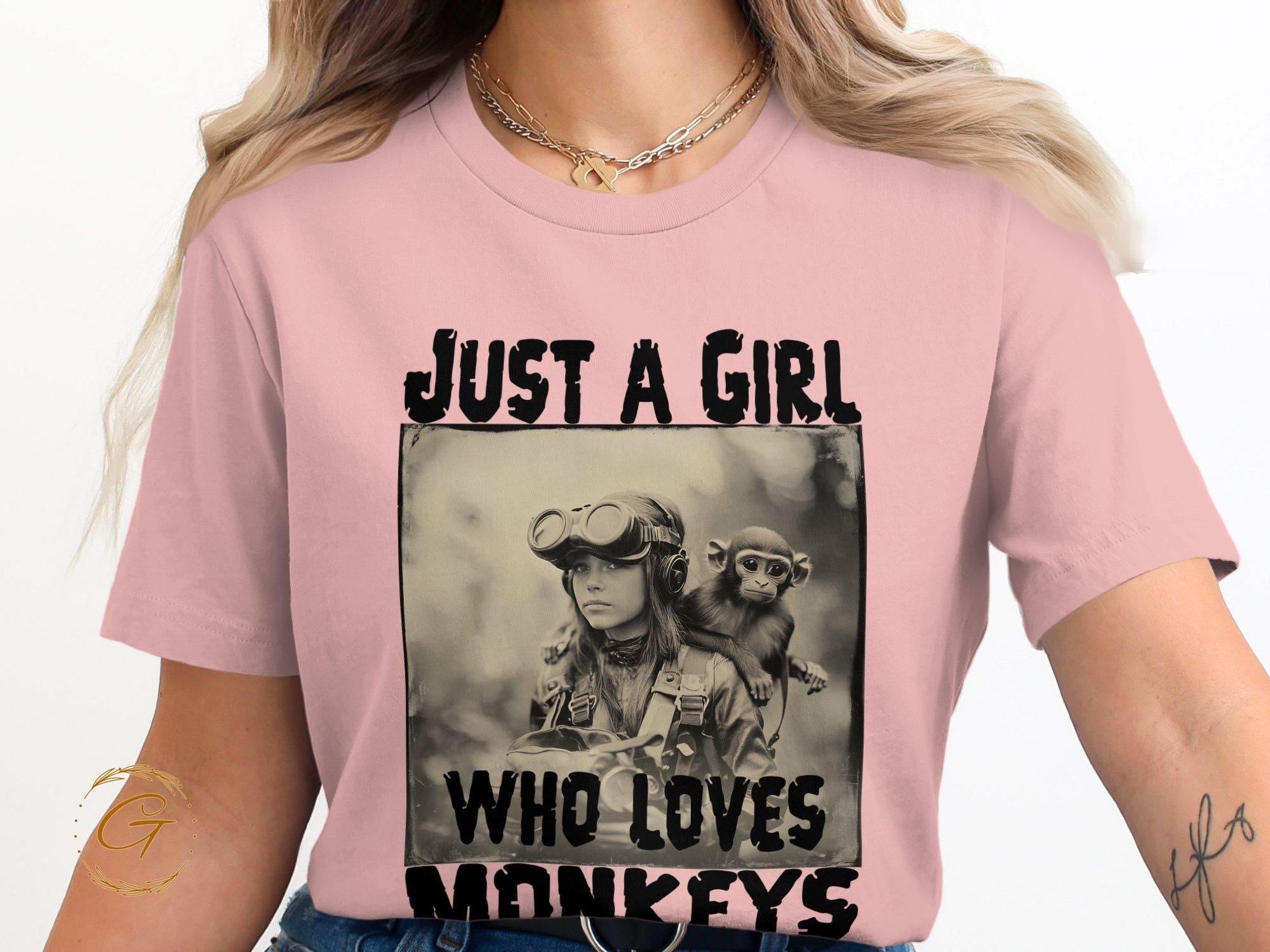 Just a Girl Who Loves Monkeys Graphic Tee
