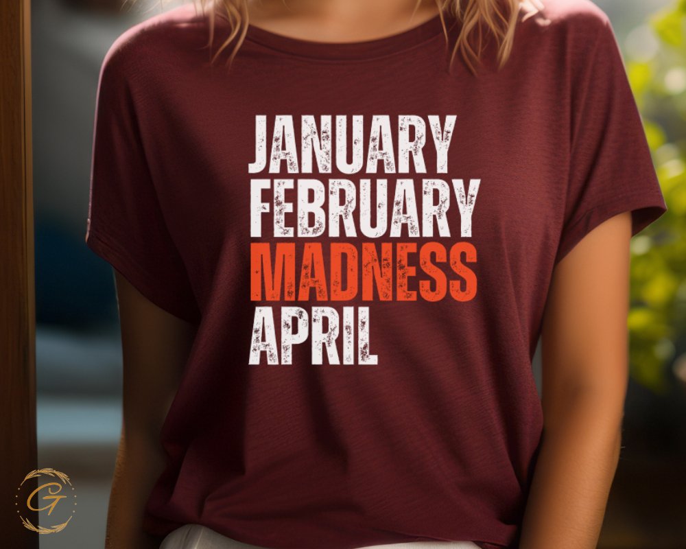 January February Madness April Printed T-shirt product