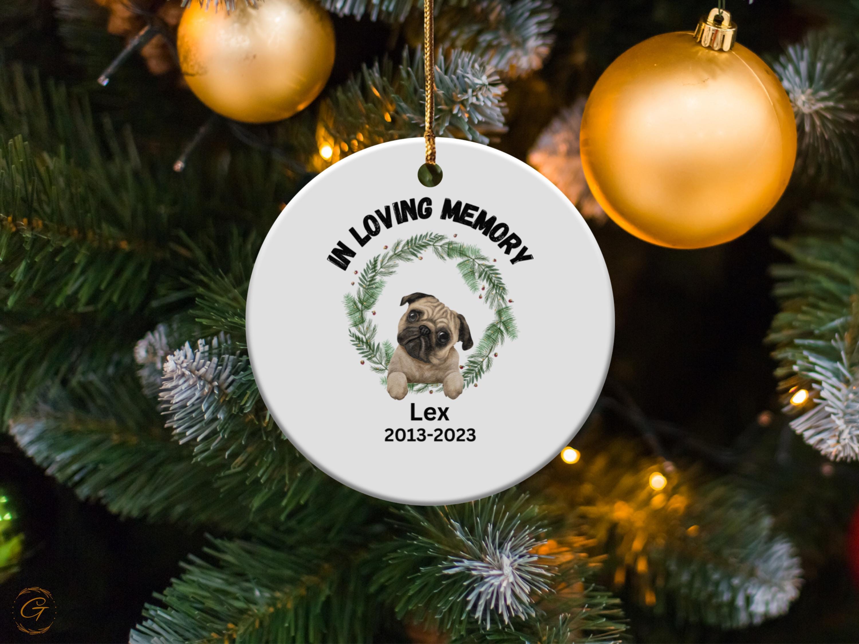Personalized Dog Memorial Ornament for Pet Lovers, Custom Dog Remembrance Gifts, Personalized Pet Loss Keepsake for Home Decorations Tribute