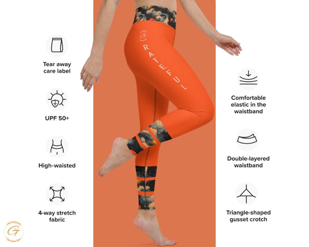 Quantum Clouds AOP Yoga Leggings and Shorts, Stylish Activewear for Women, High-Stretch Comfortable Perfect for Yoga Fitness and Casual Wear
