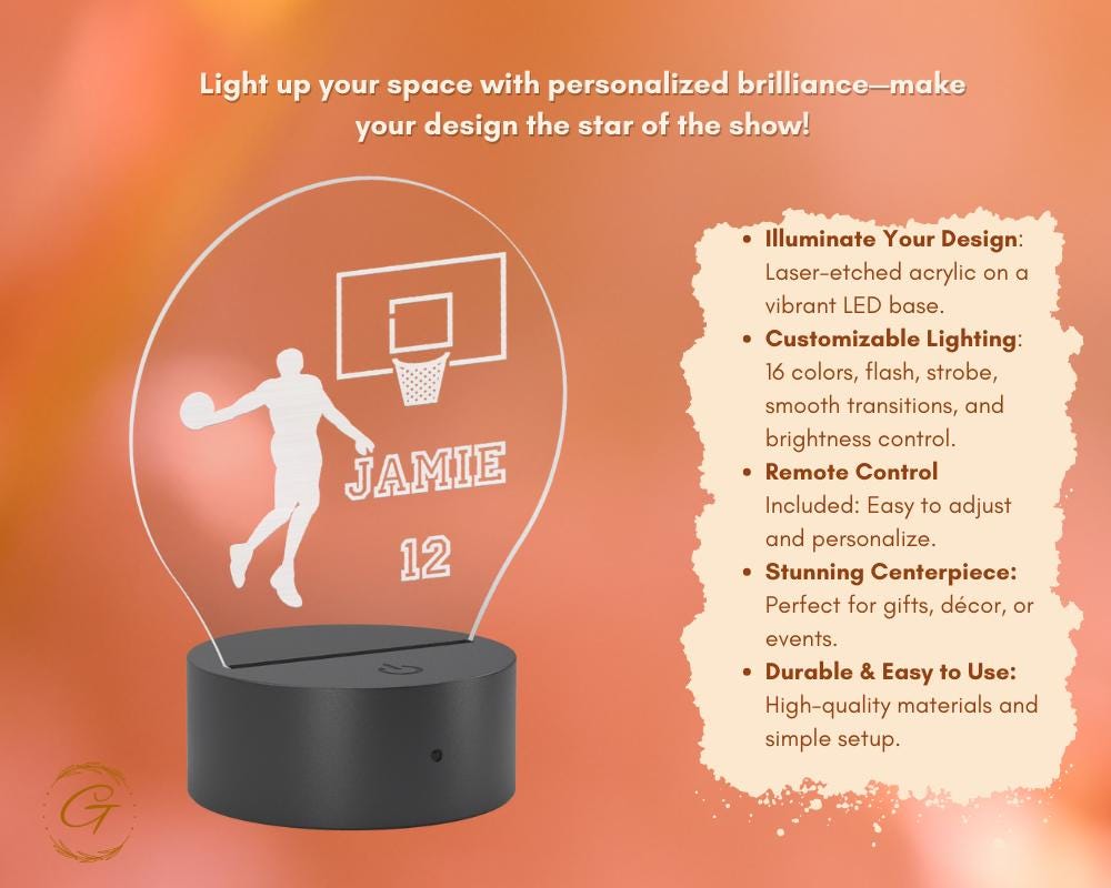 Hoop Personalized Name Circle Acrylic LED Sign