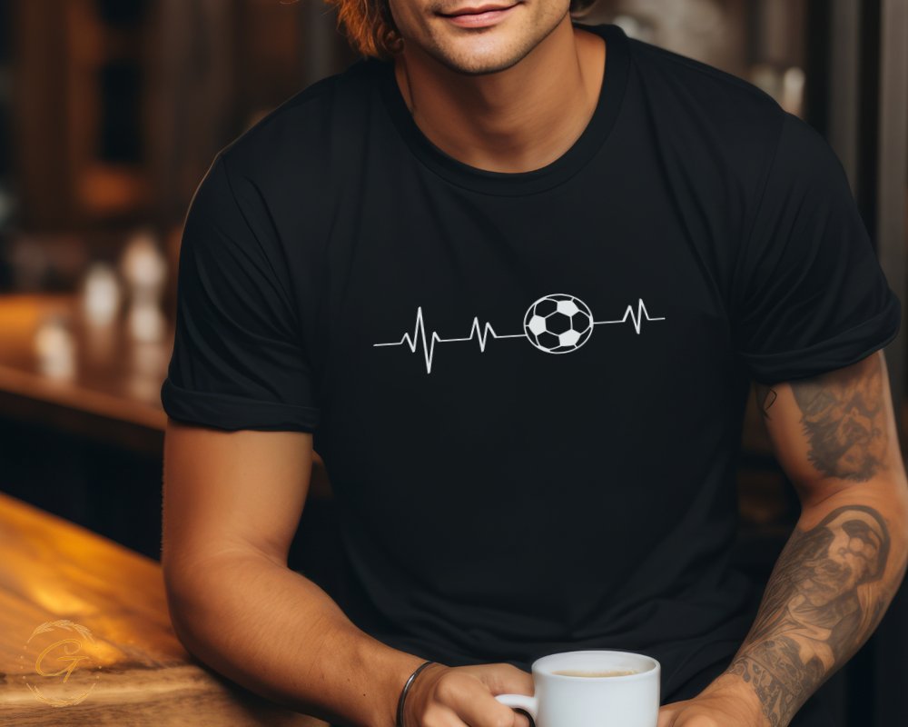 Soccer Heartbeat Design Men's T-shirt product type