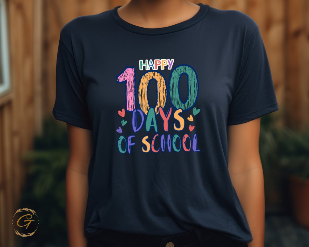 Happy 100 Days of School Colorful Shirt product