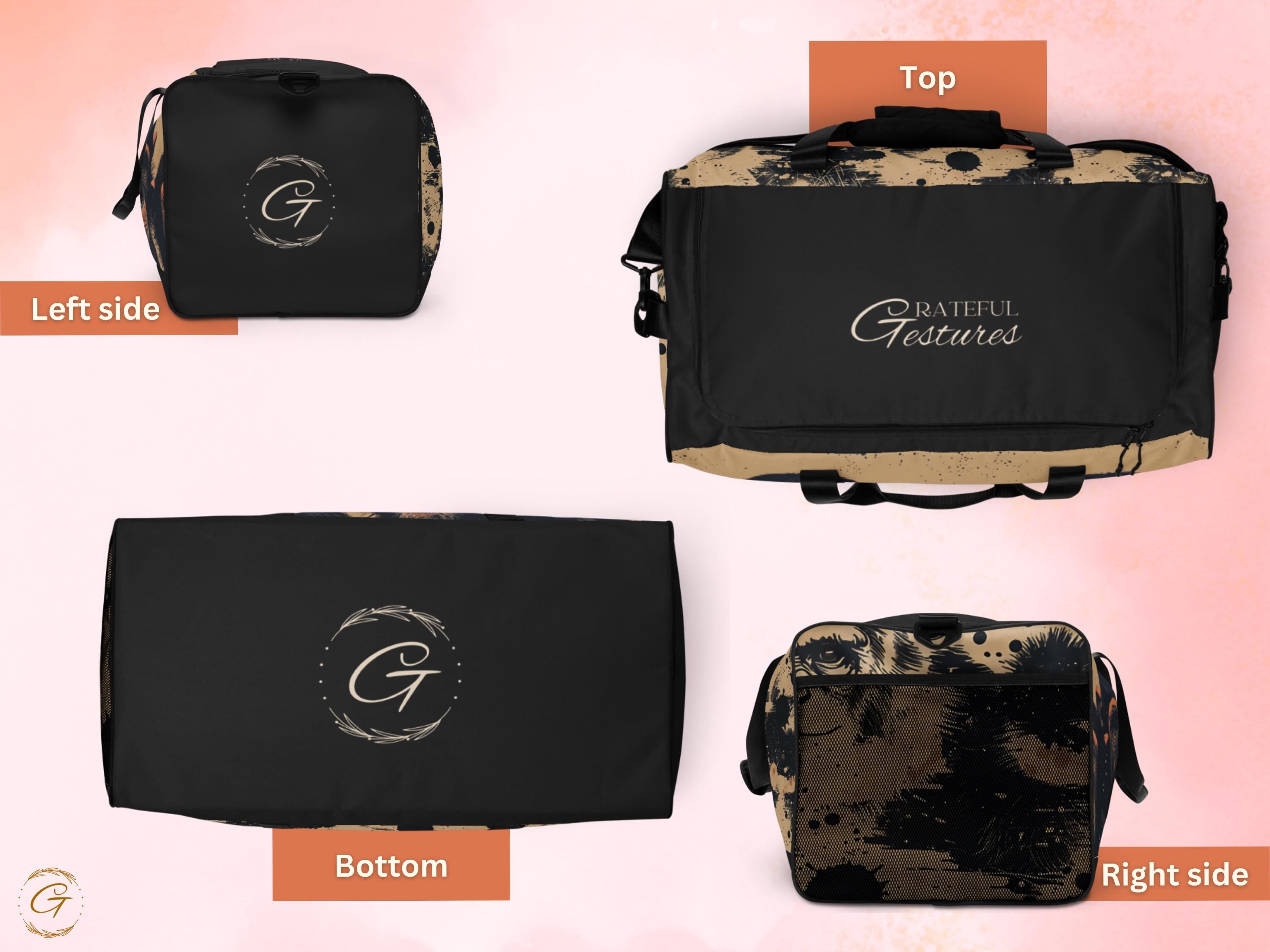 Chimpanzee AOP Duffel Bag - Cool Animal Print Gym Bag
